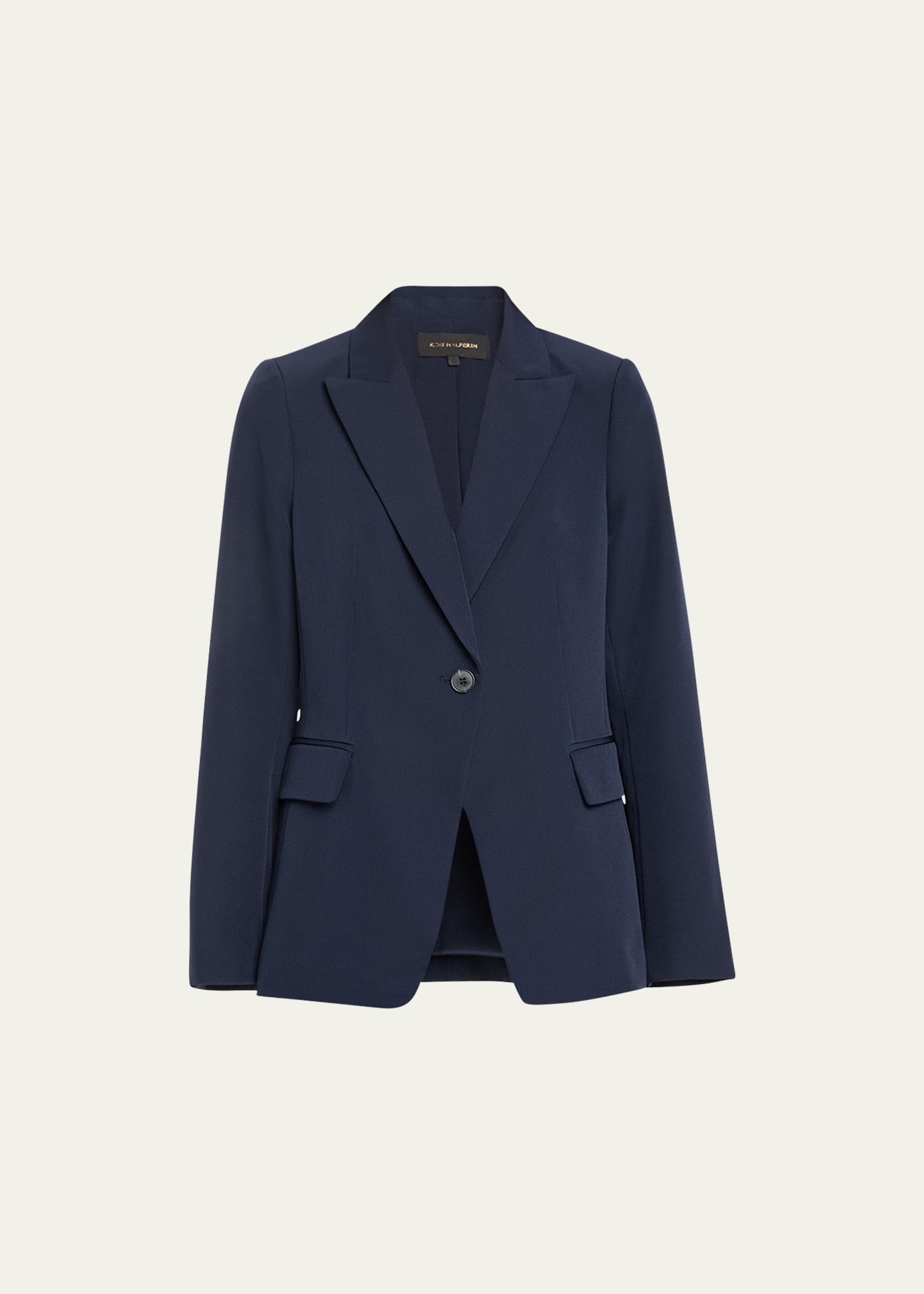 Kobi Halperin Jordi Single-button Twill Jacket In Navy