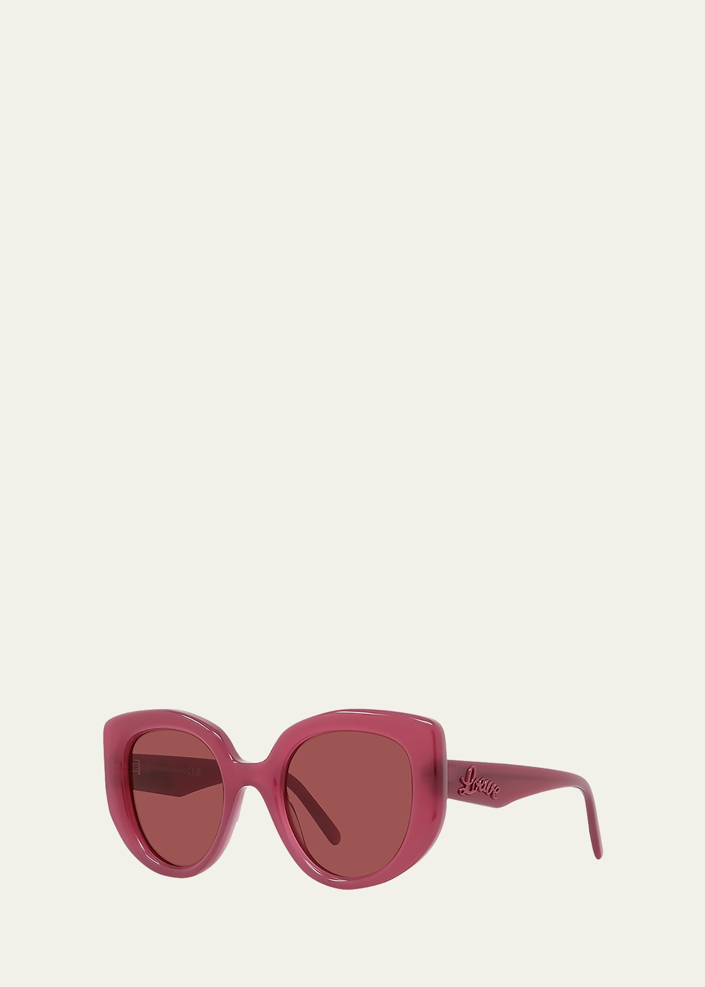 Loewe Oversized Acetate Butterfly Sunglasses In Shiny Fuxia