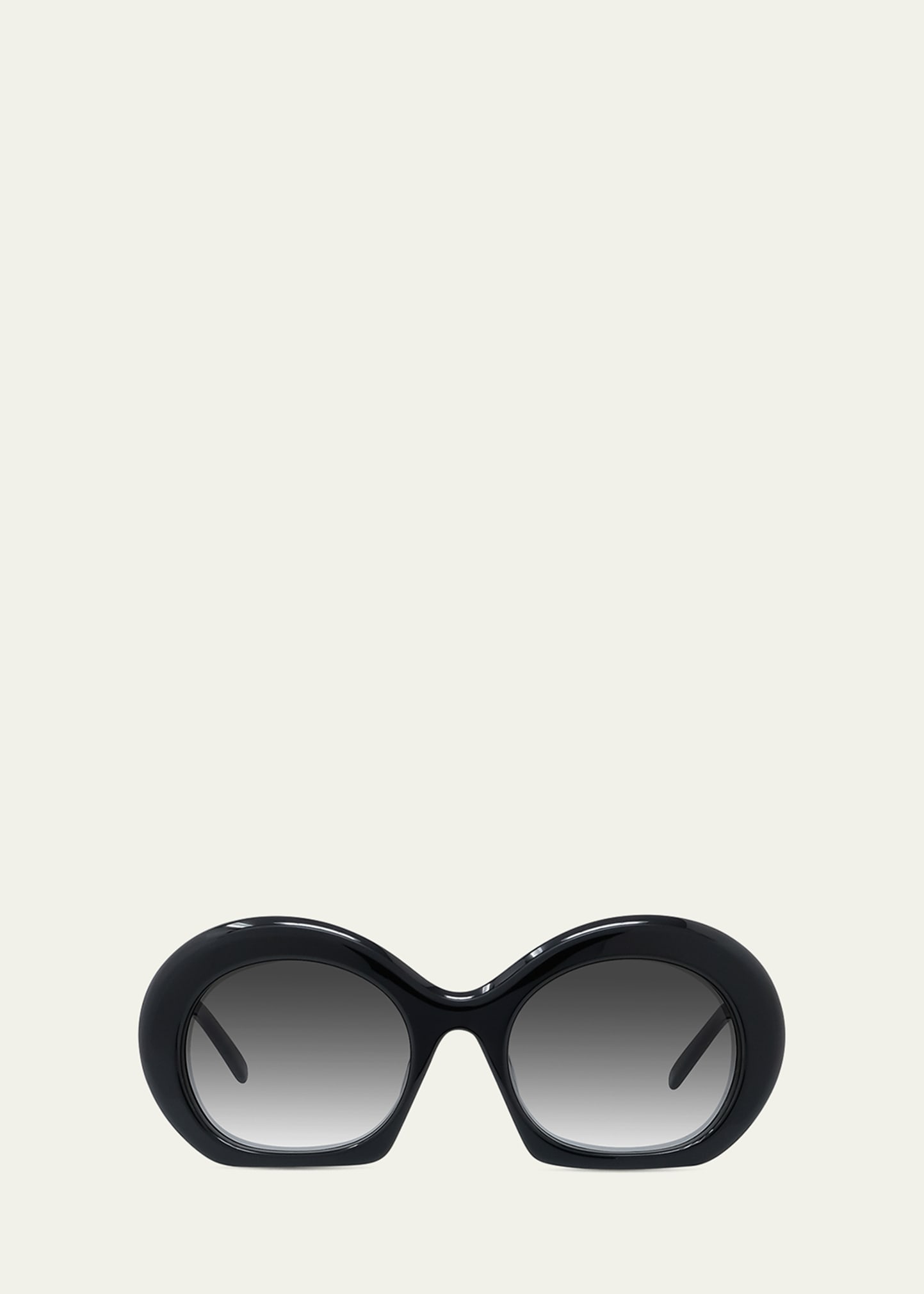 Loewe Half Moon Acetate Sunglasses In Shiny Black Gradi