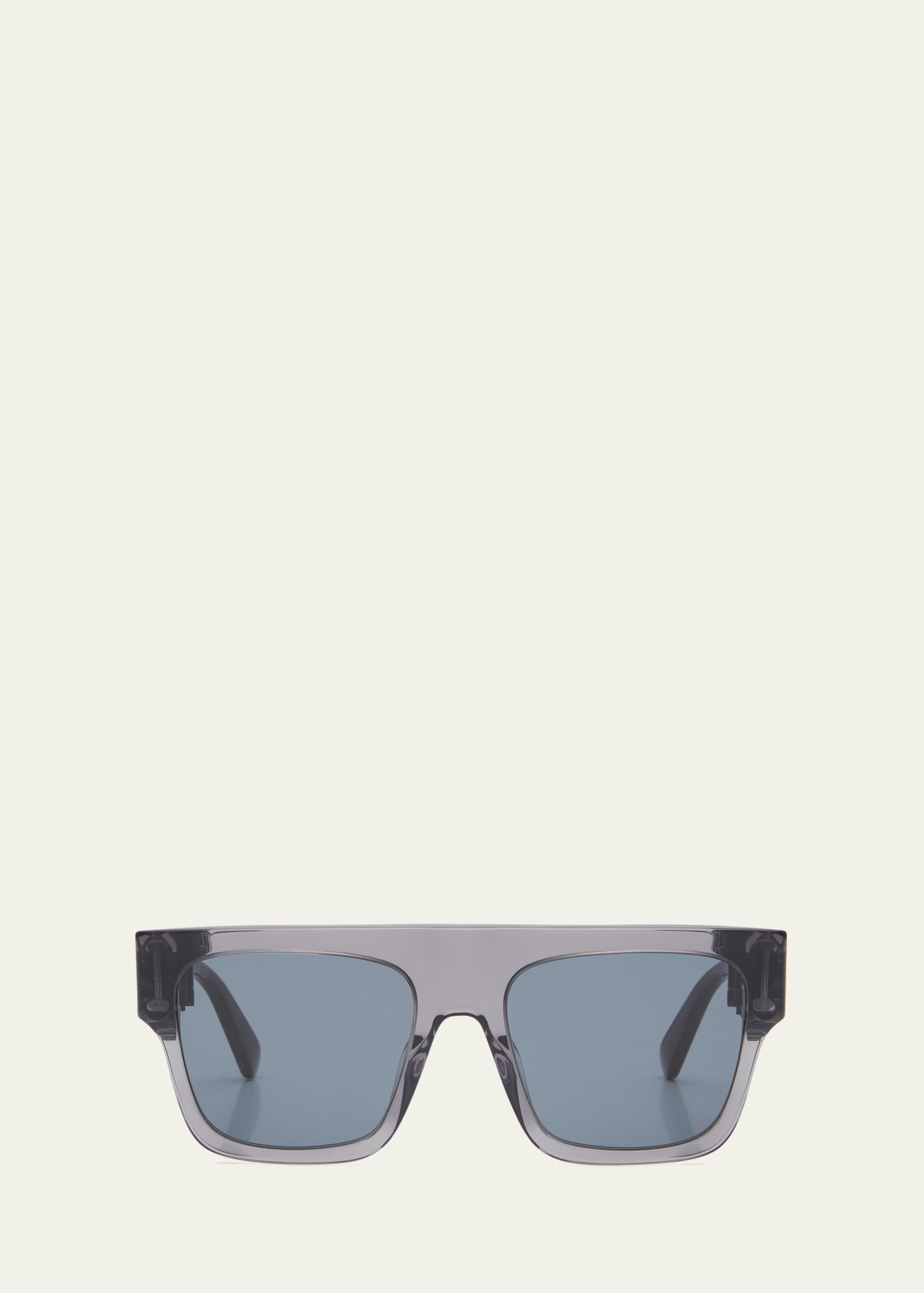 Stella Mccartney Flat-top Square Acetate Sunglasses In Gray