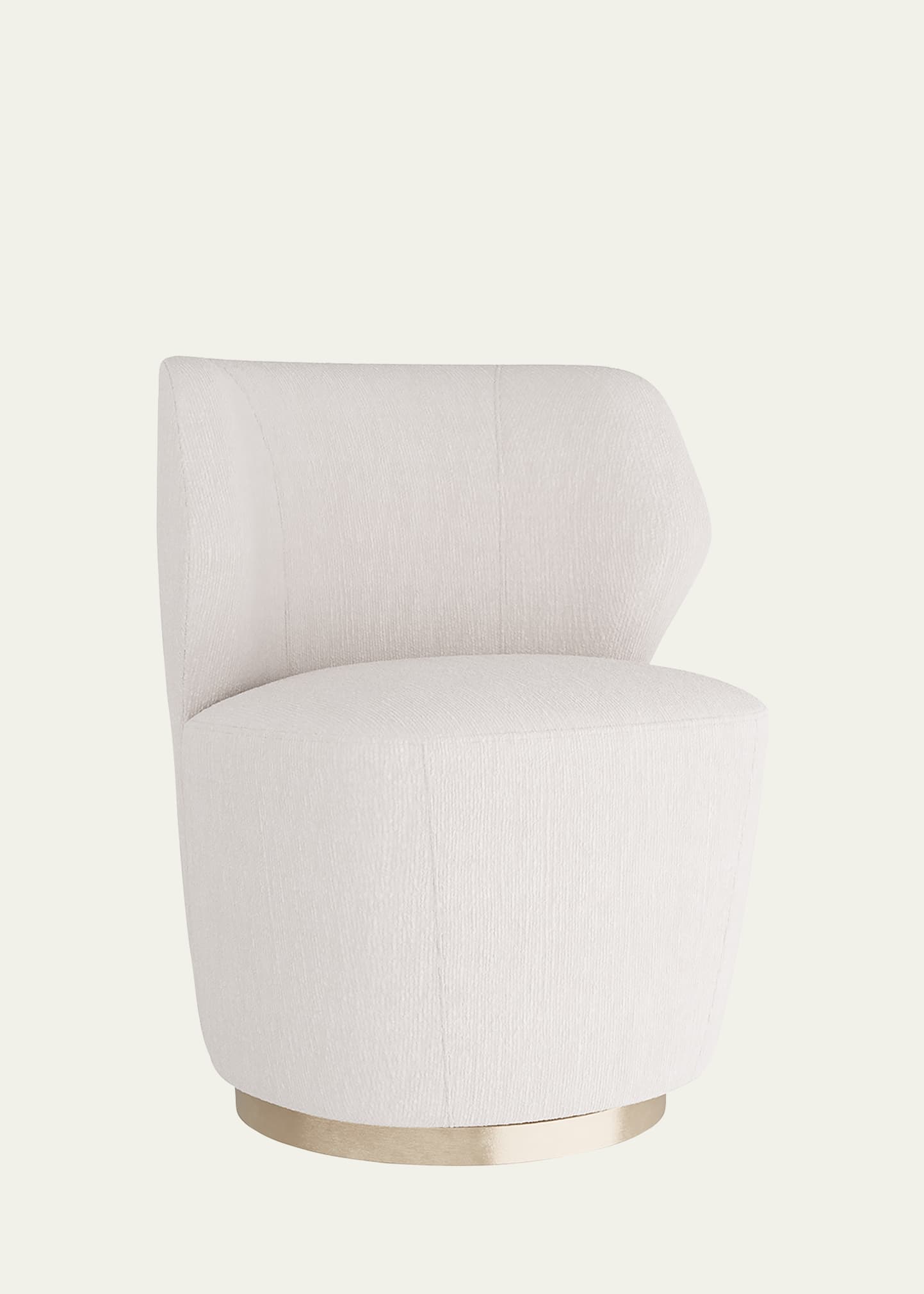 Arteriors Poppy Swivel Chair In Cloud White