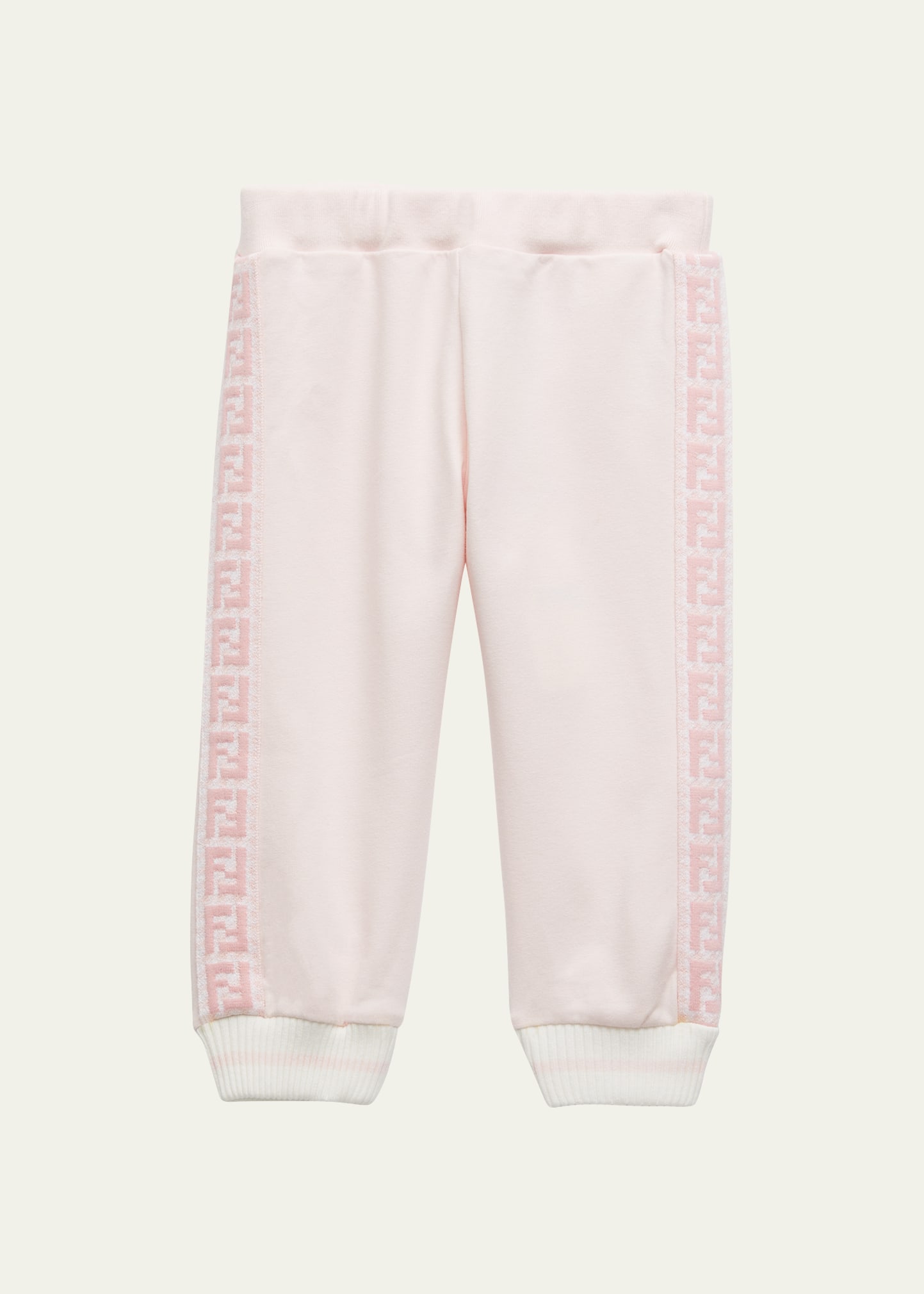 Fendi Kids' Girl's Monogram-trim Sweatpants In F0c11 Pink