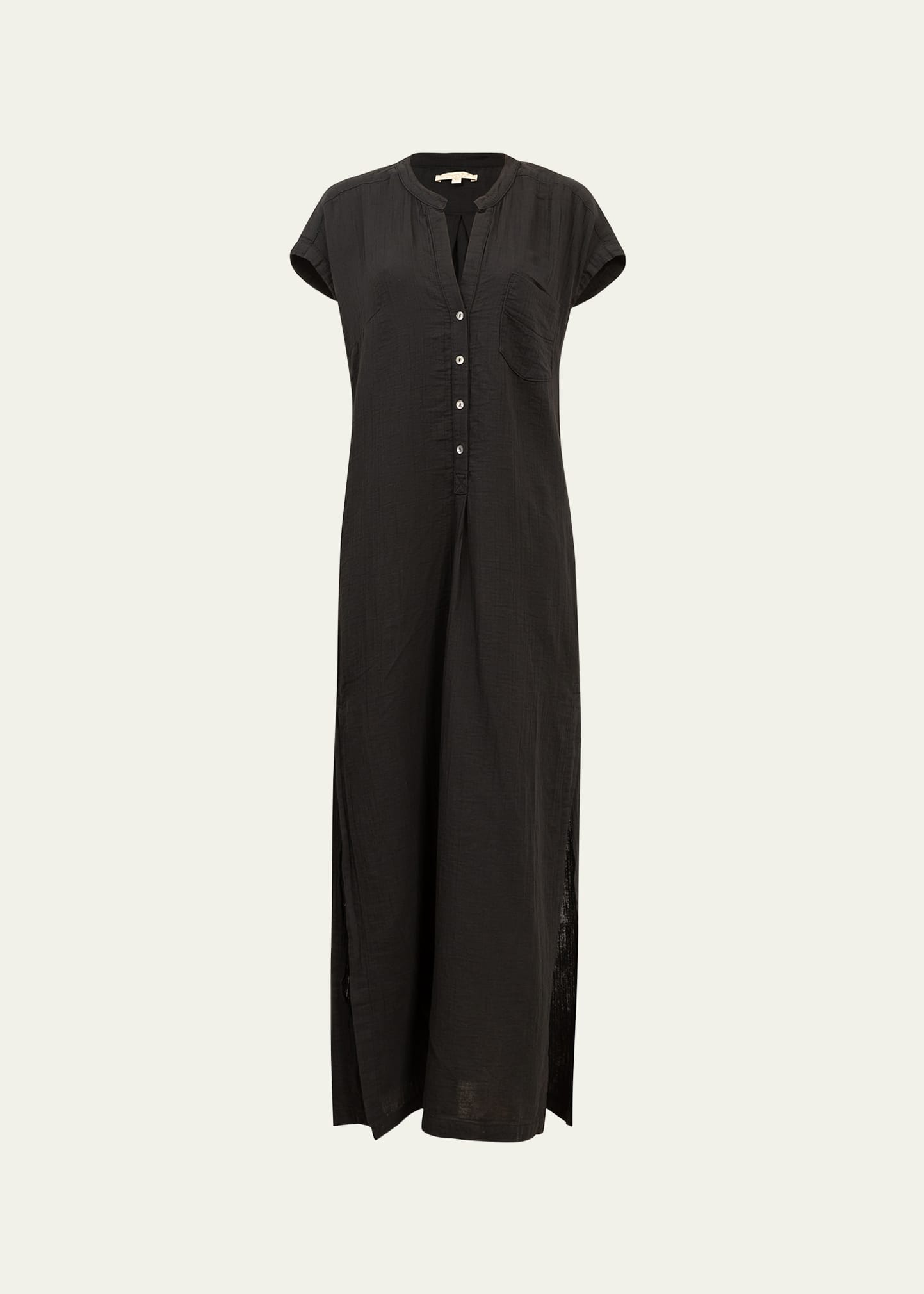 Everyday Ritual Stacey Gauze Caftan In Black