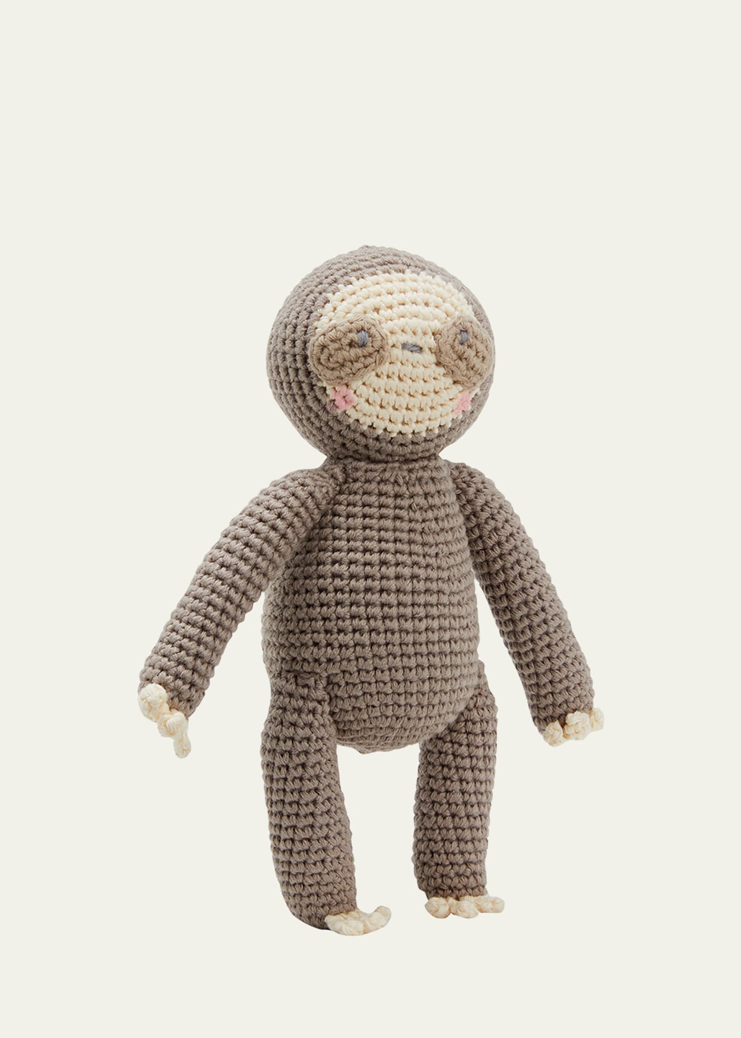 Samuel Sloth Crochet Rattle Toy