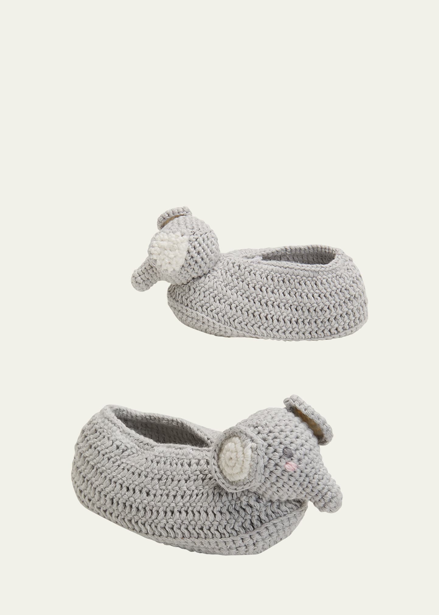 Albetta Estelle Eli Crochet Booties In Grey