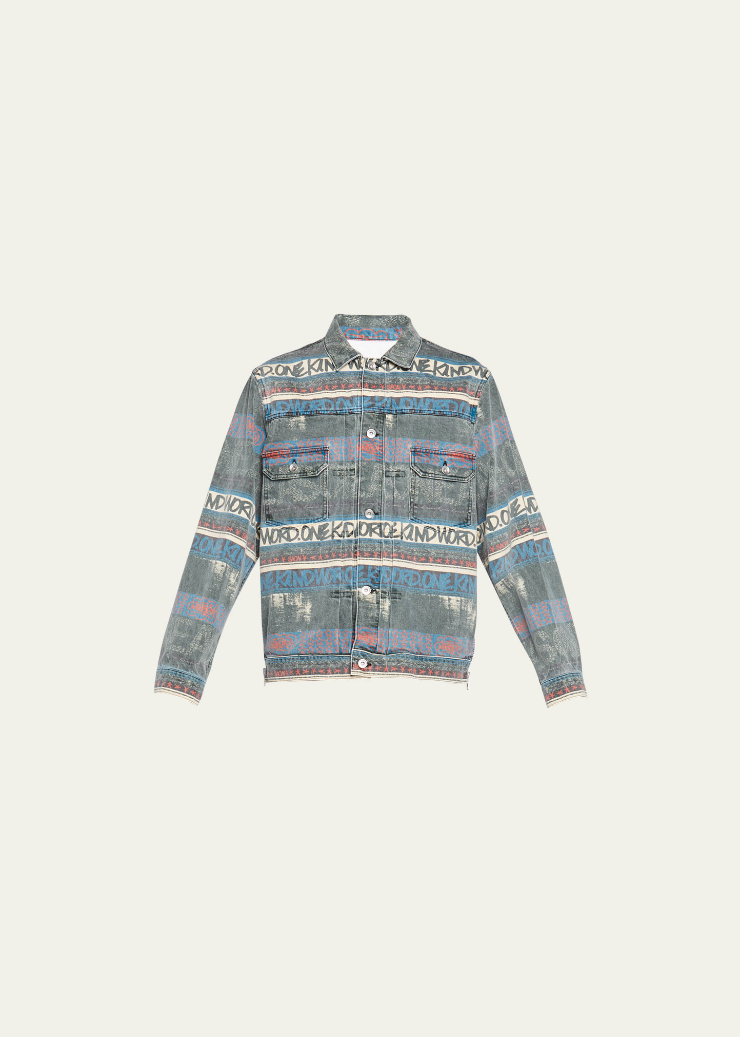 Sacai Denim Jacket In Green