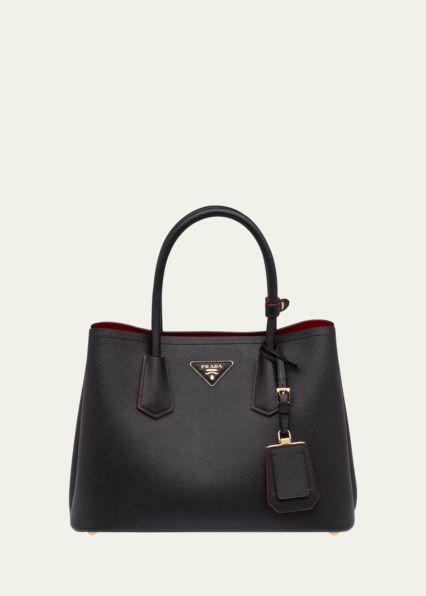 Prada Black SpazzoLato Galleria Medium Tote Bag – The Closet