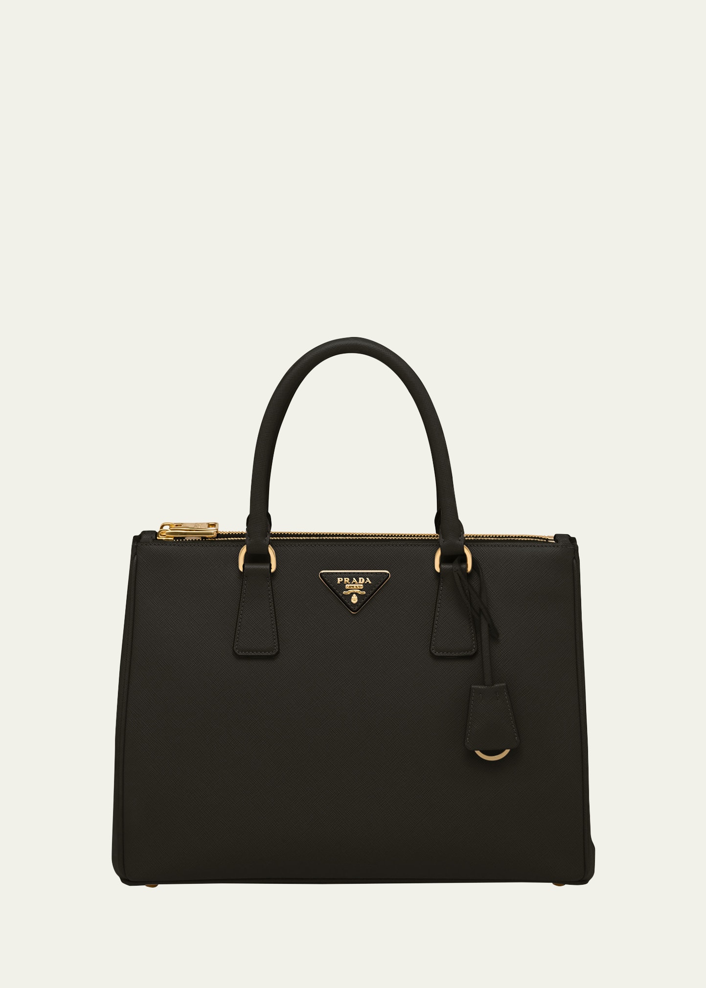 Prada Galleria Large Leather Top-handle Bag In F0002 Nero