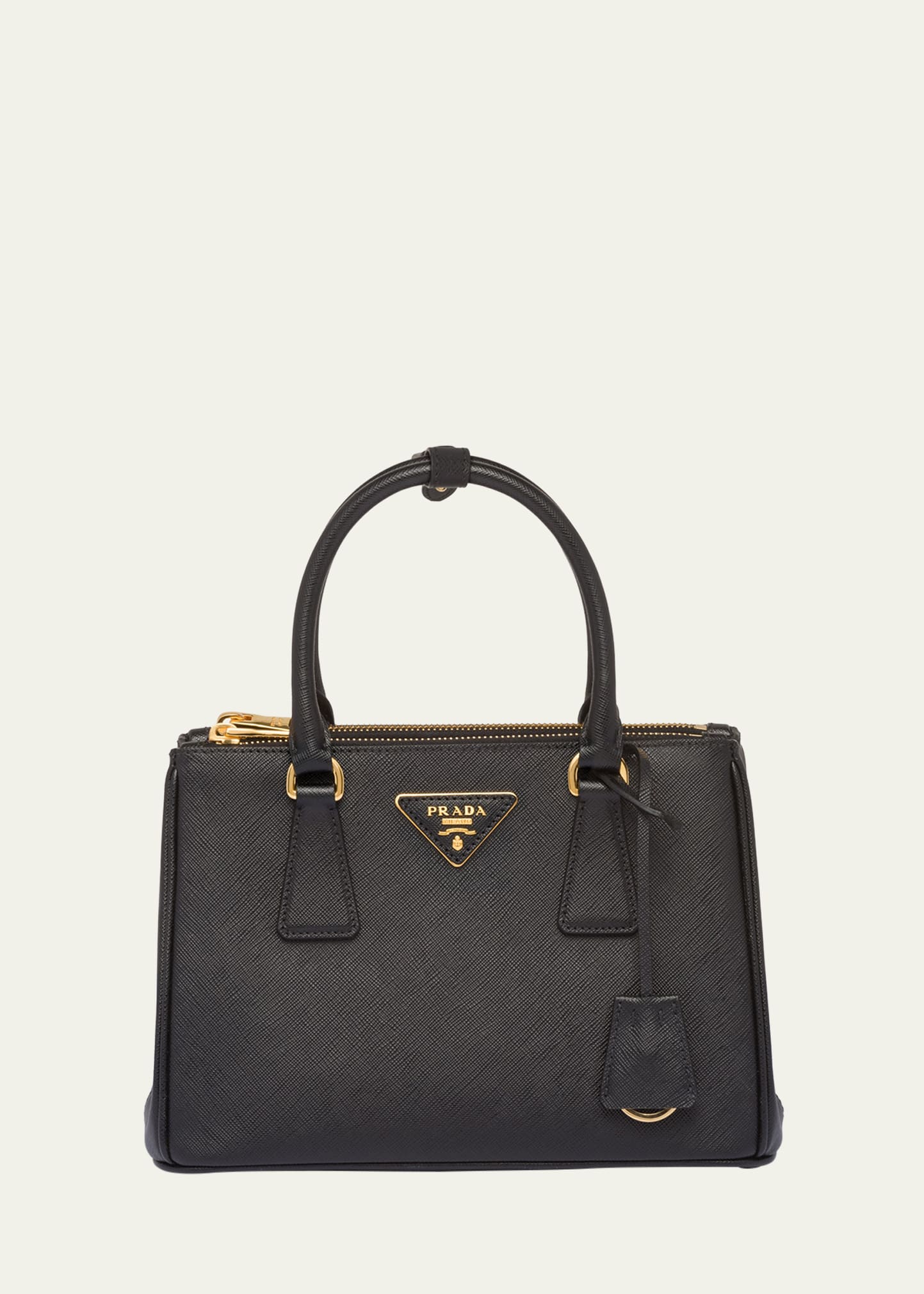 Shop Prada Galleria Small Saffiano Top-handle Bag In F0002 Nero