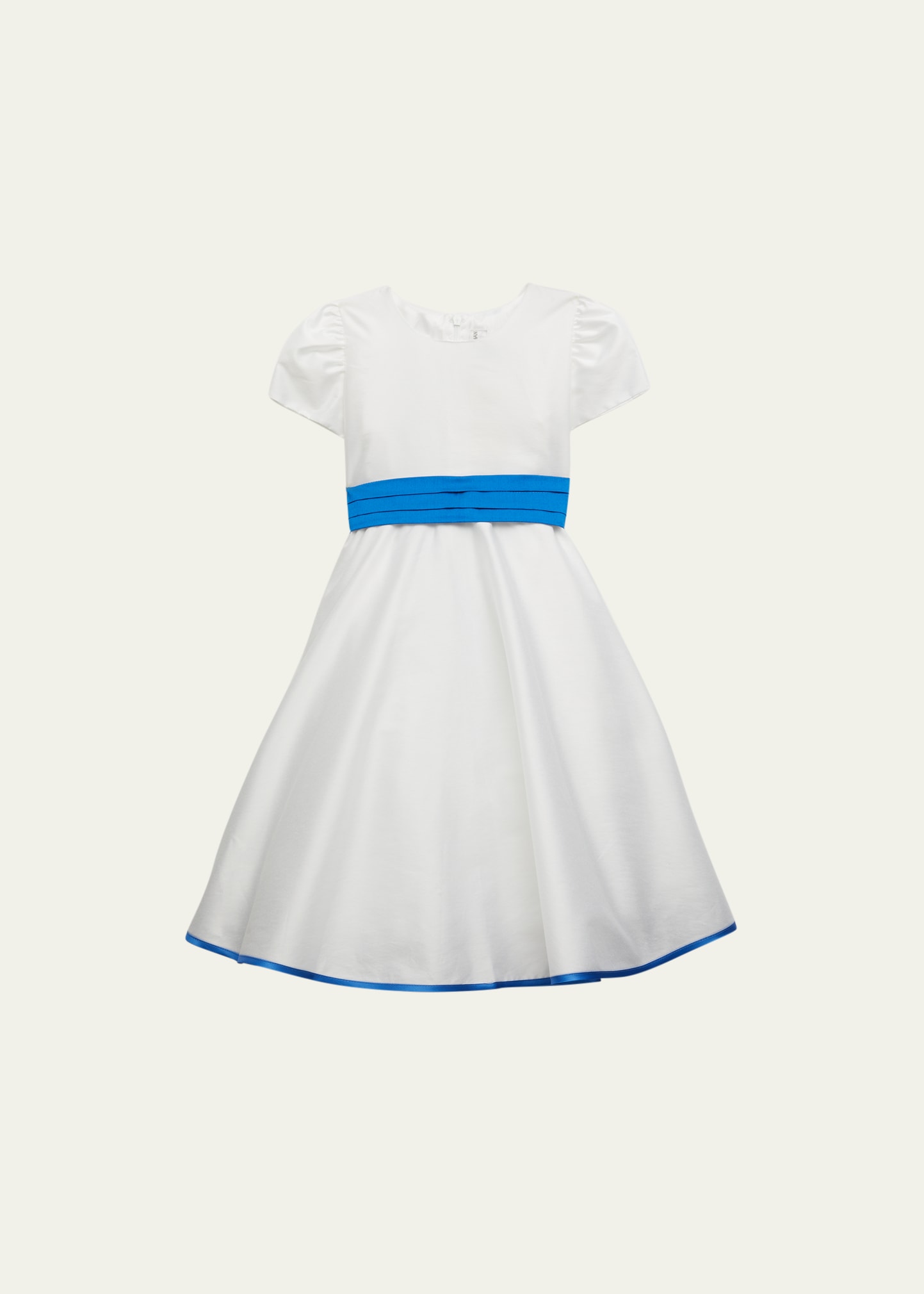 Mariella Ferrari Kids' Girl's A-line Dress With Bow In Blue