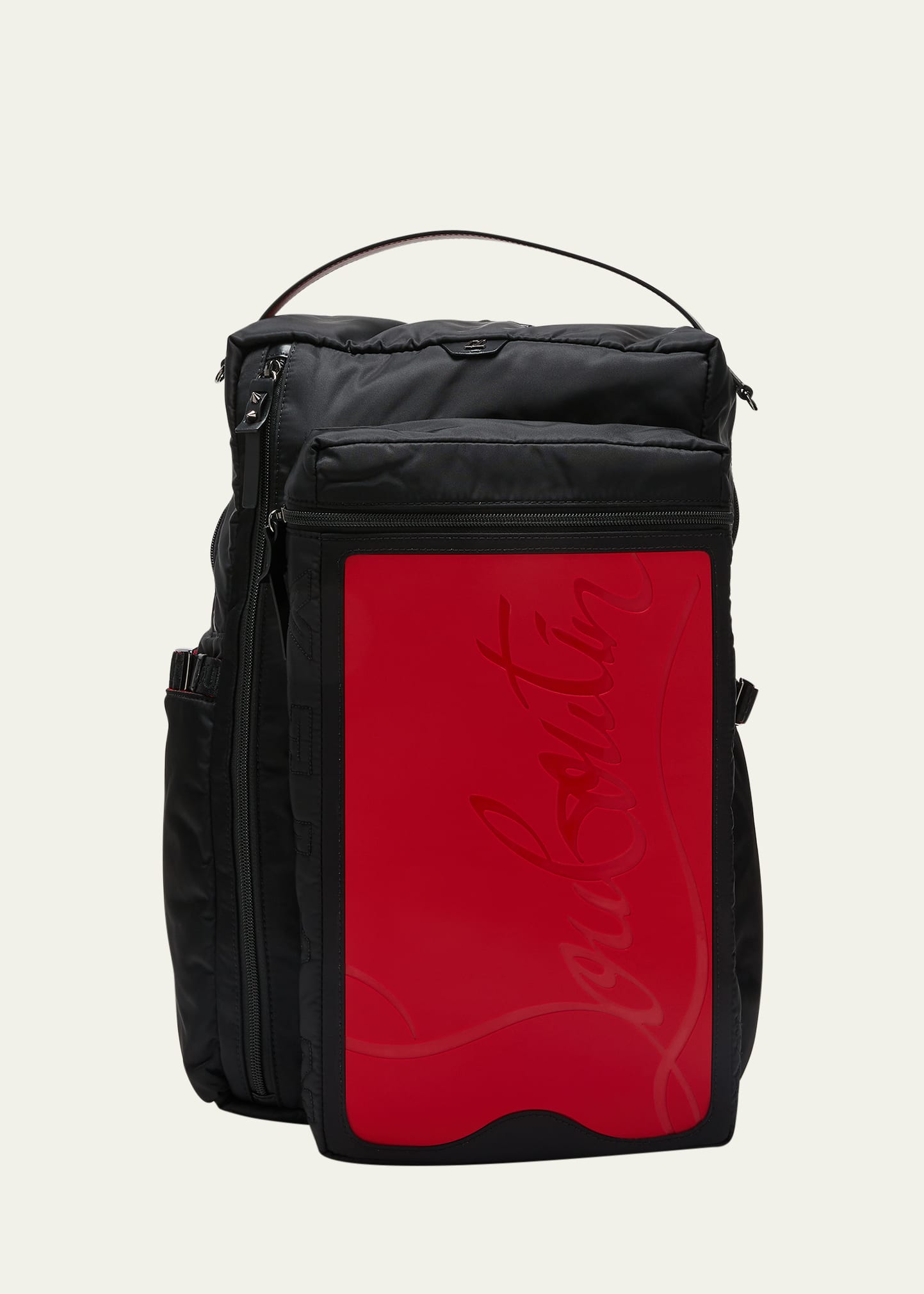 Christian Louboutin Men's Loubideal Sneaker Sole Nylon Backpack In Loubi/black/black