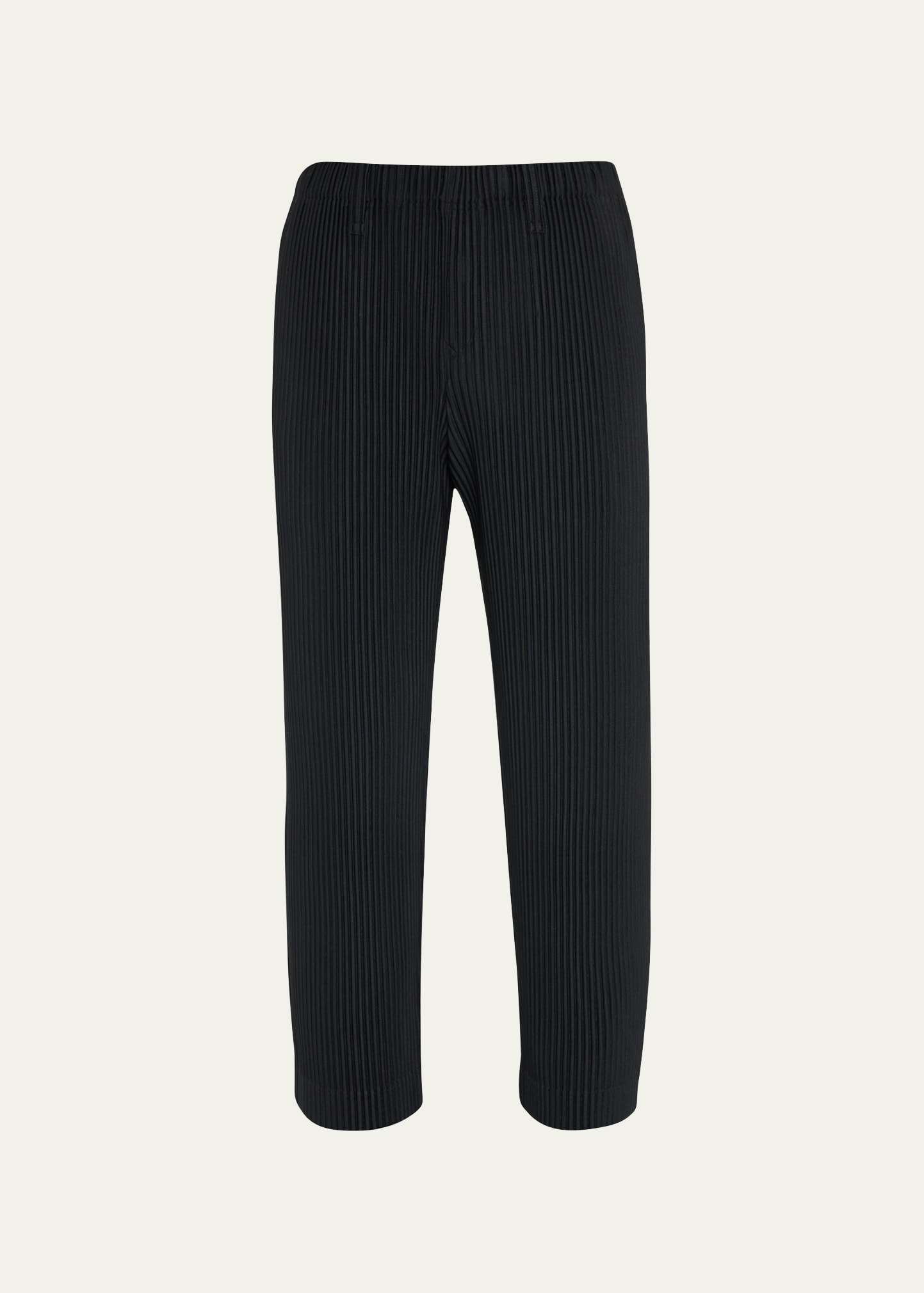 Issey Miyake Men's Pleated Polyester Pants In Black