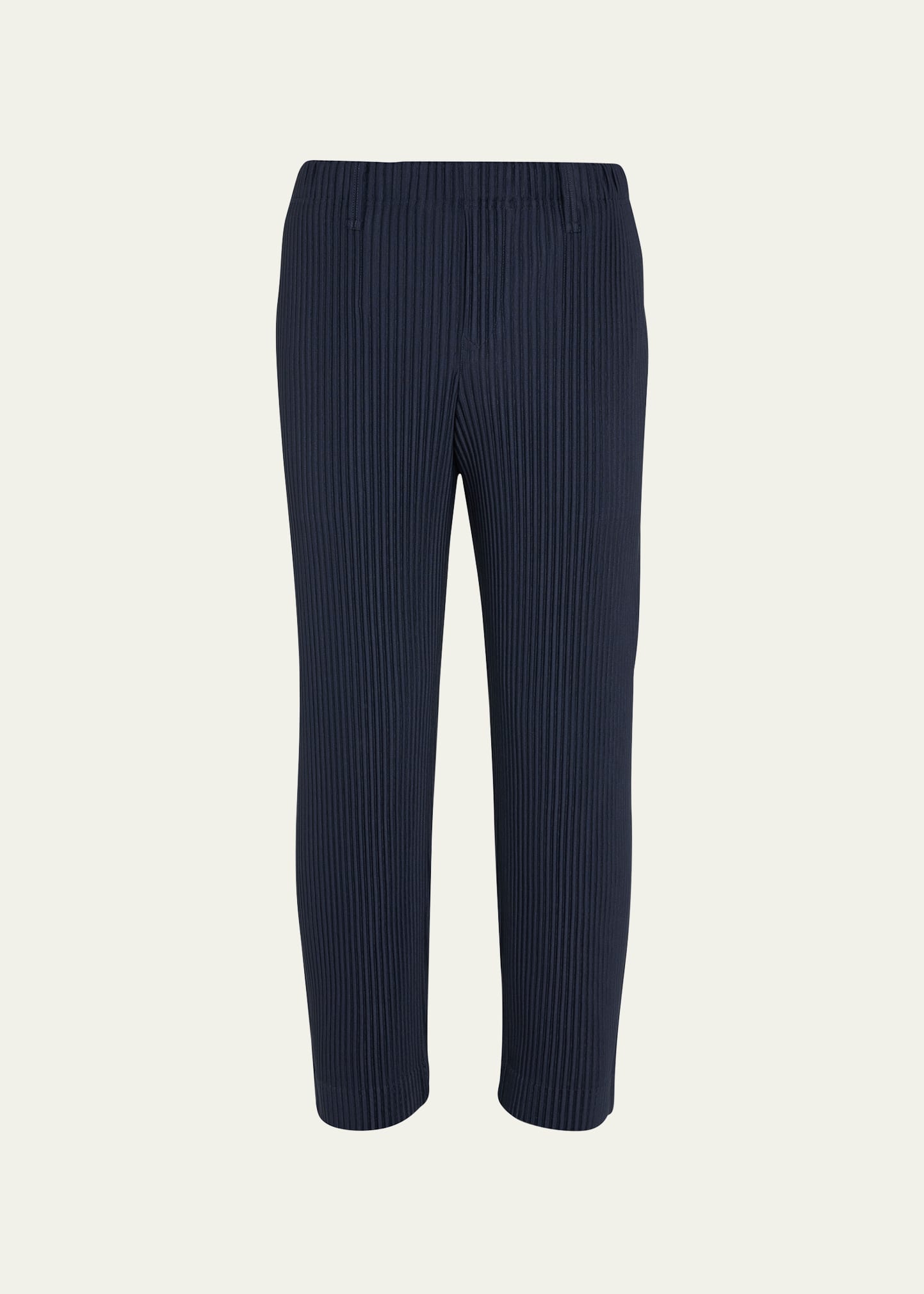 Issey Miyake Men's Pleated Polyester Pants In Navy