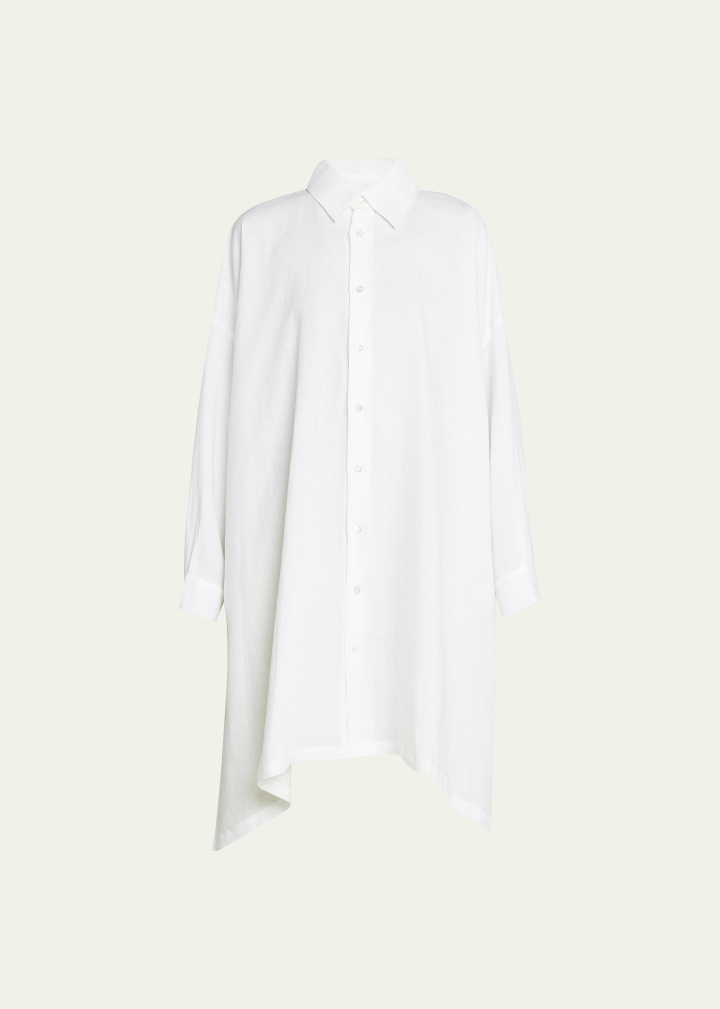 Wide A-Line Shirt with Collar (Very Long)