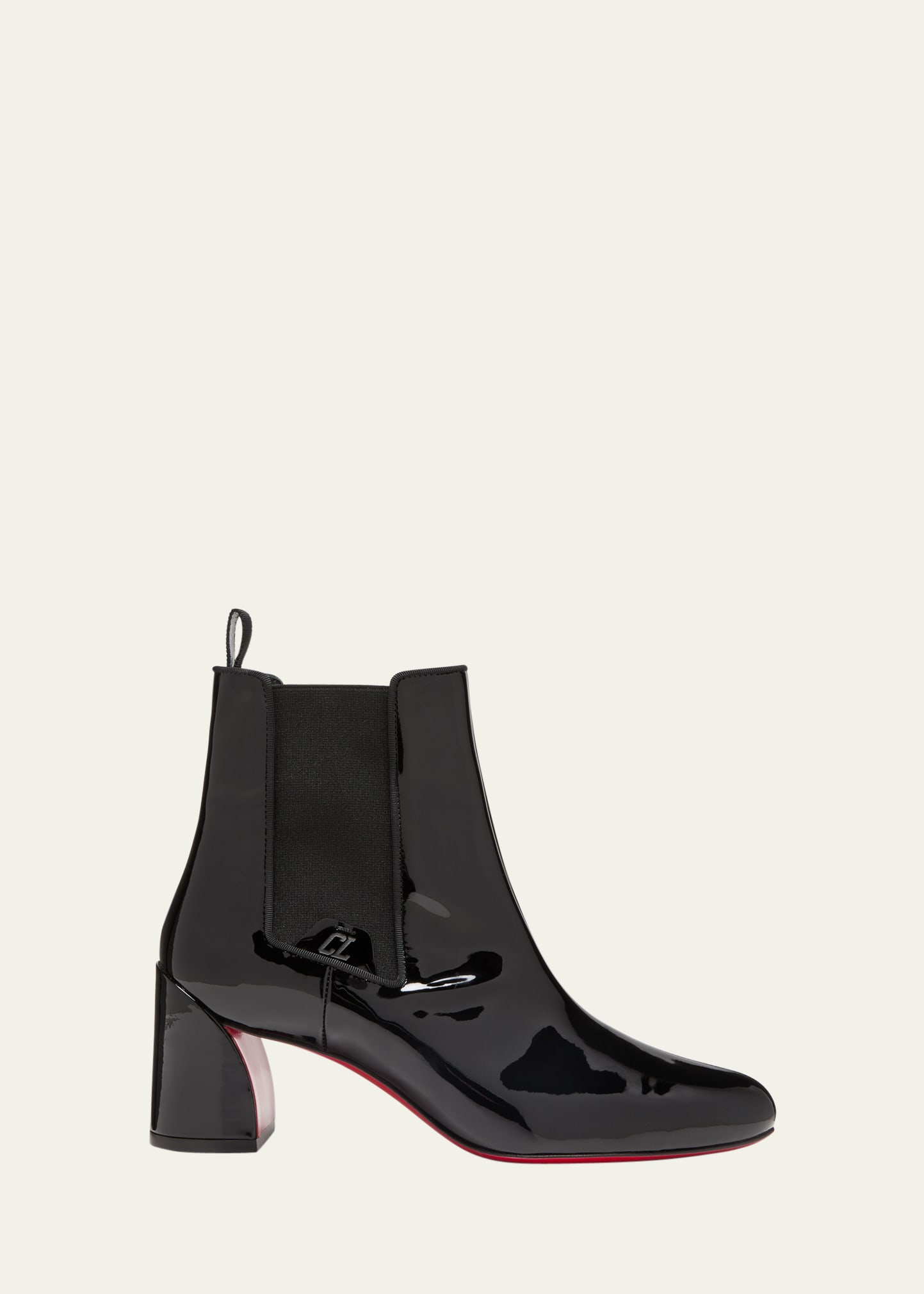 Patent Red Sole Chelsea Ankle Boots