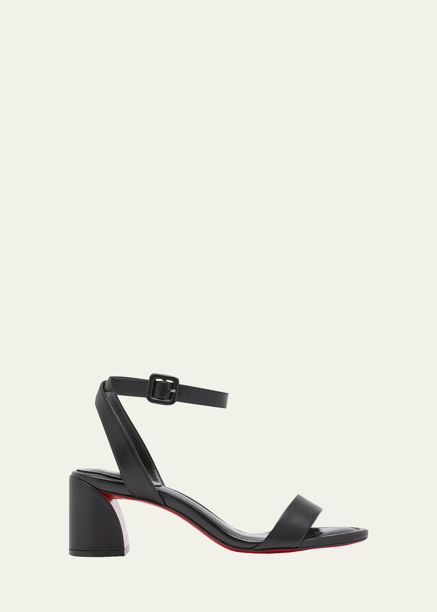 Christian Louboutin Miss Sabina Red Sole Ankle-strap Sandals In Black