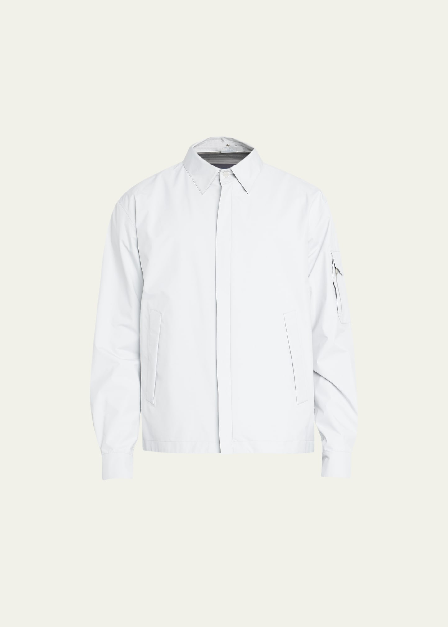 Herno Men's Laminar Gore-tex 2-ply Shirt Jacket In Stone