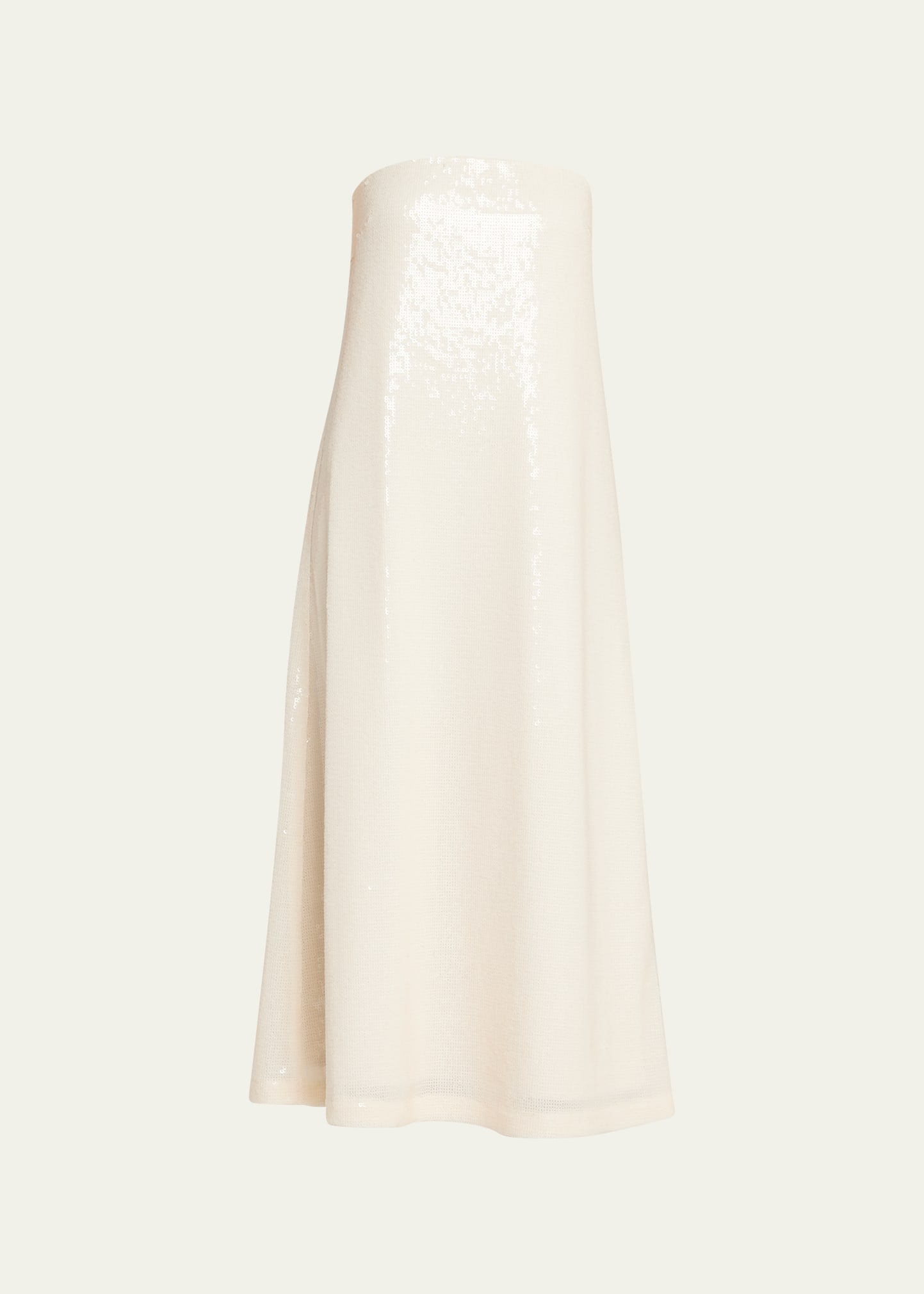Rokh Shimmer Semi-sheer Midi Dress In White