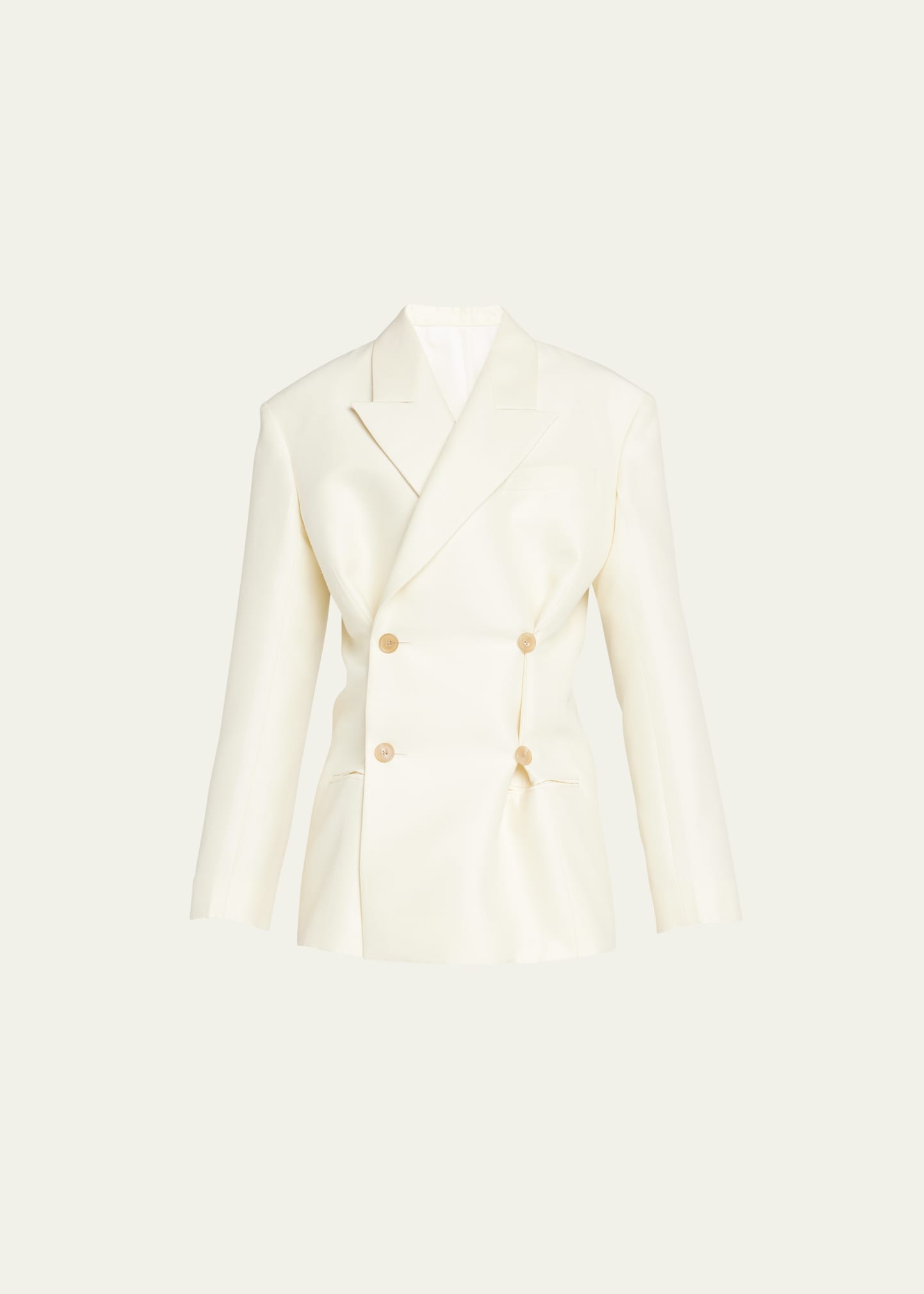 ジャケット THE ROW COSIMA DOUBLE-BREASTED WOOL AND SILK JACKET The Row Cosima Jacket in Wool and Silk | REVERSIBLE