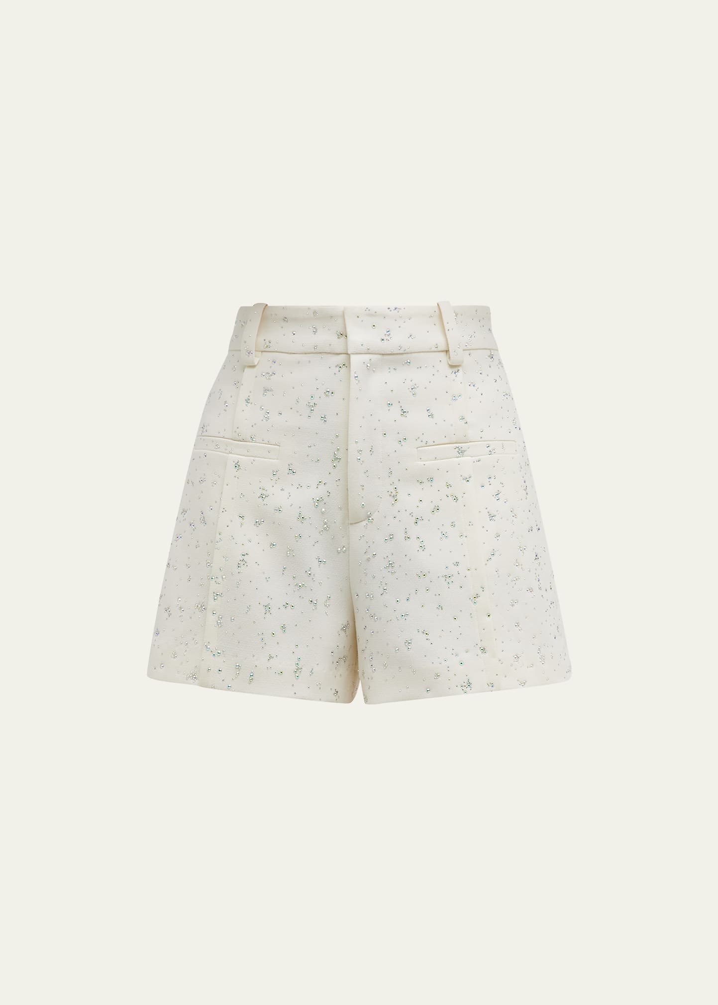 Libertine Heavy Stardust Embellished Shorts In Ivory