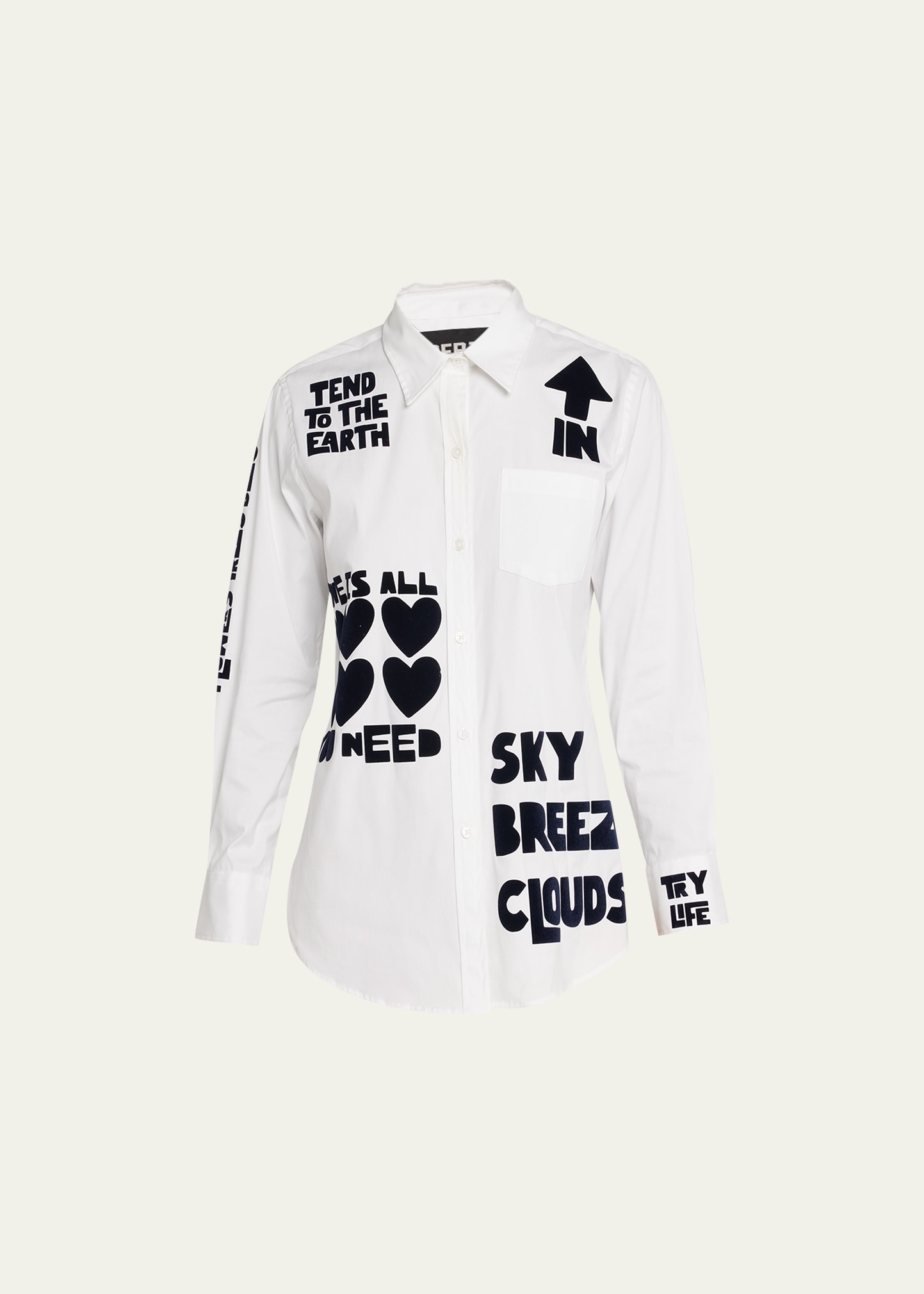 Libertine Nuns The Word New Classic Button-front Shirt In White