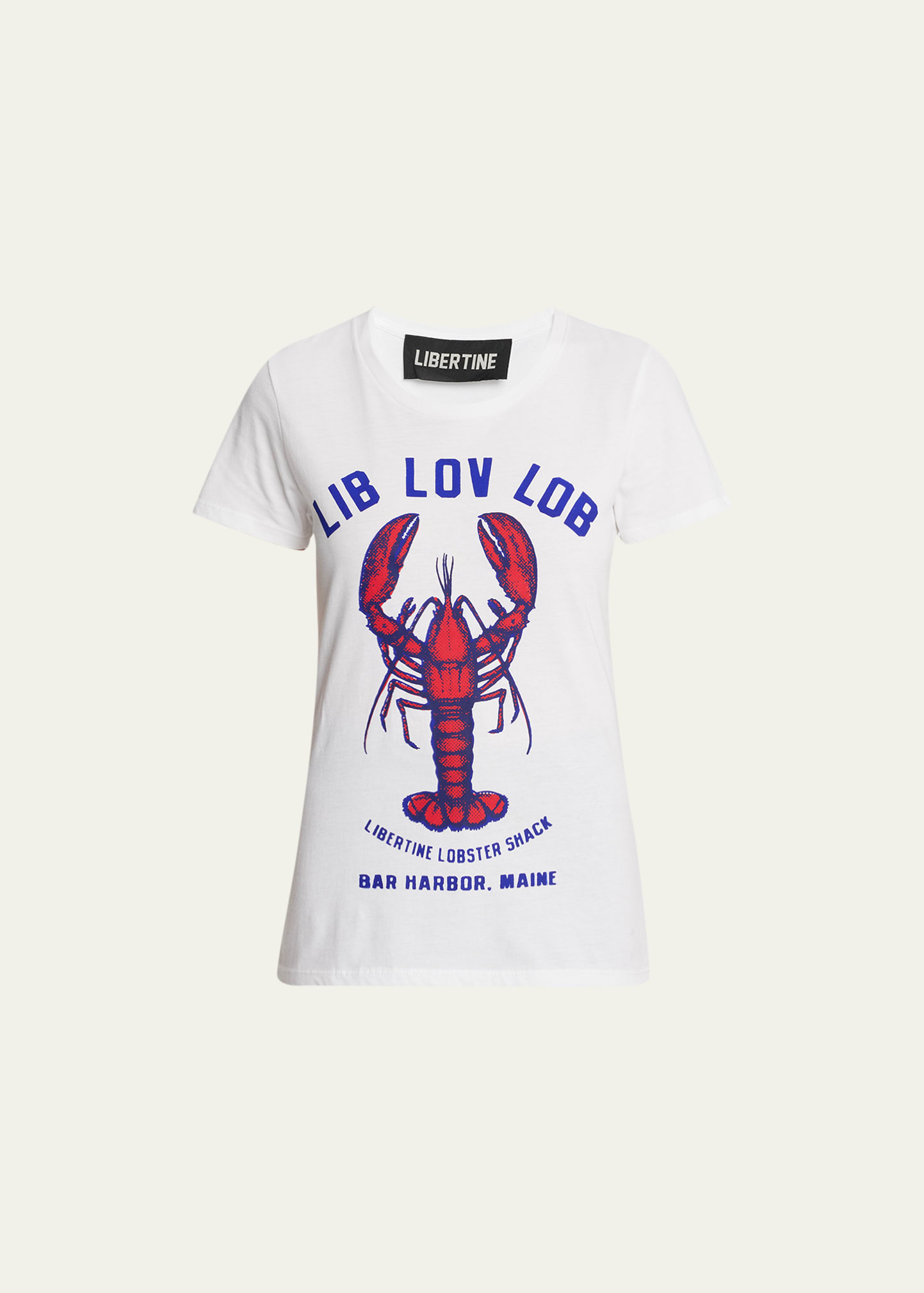 Libertine Liv Lov Lob Graphic T-shirt In White