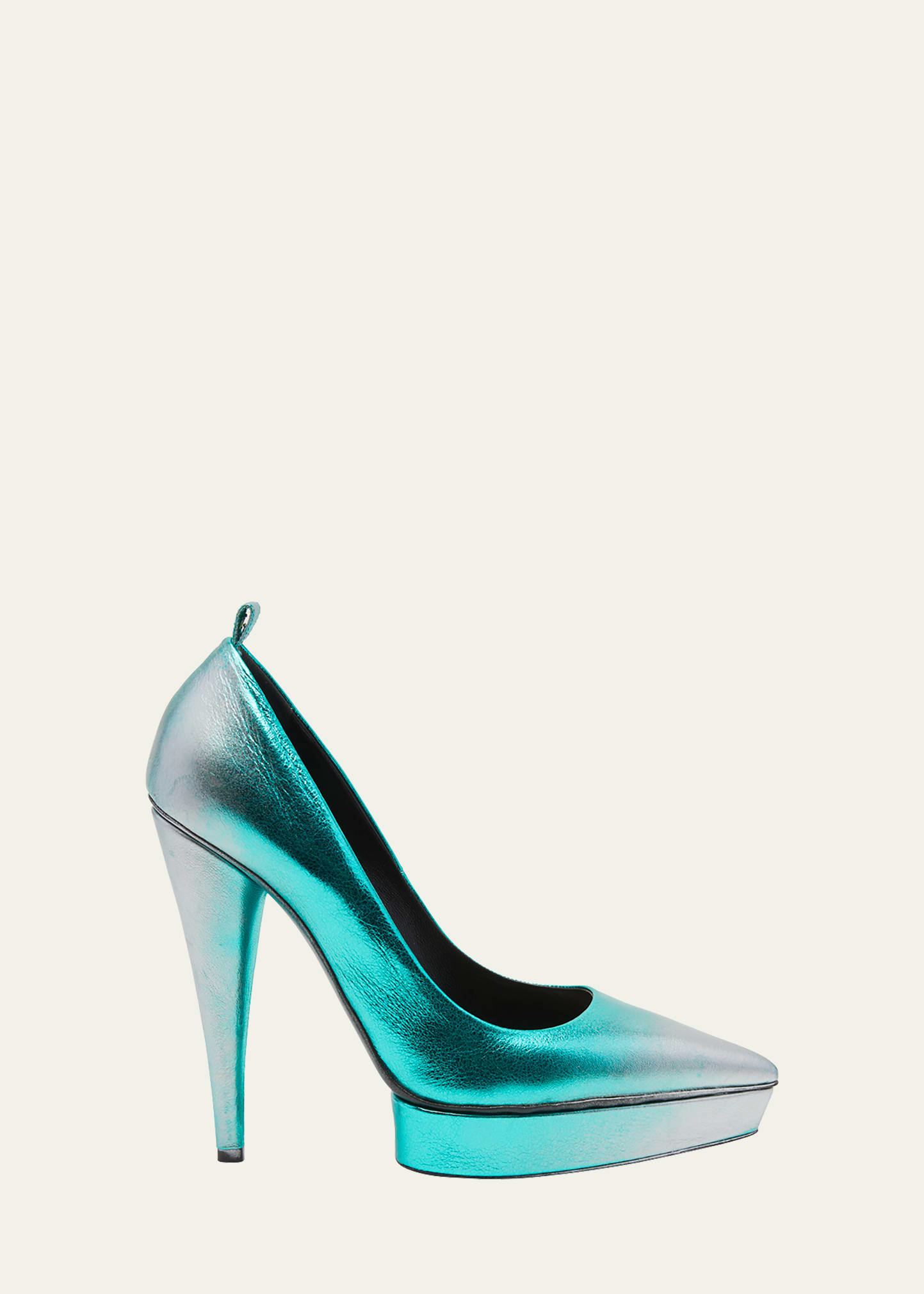 Tom Ford Ombre Leather Platform Pumps In 3lg02 Lagoon Silv