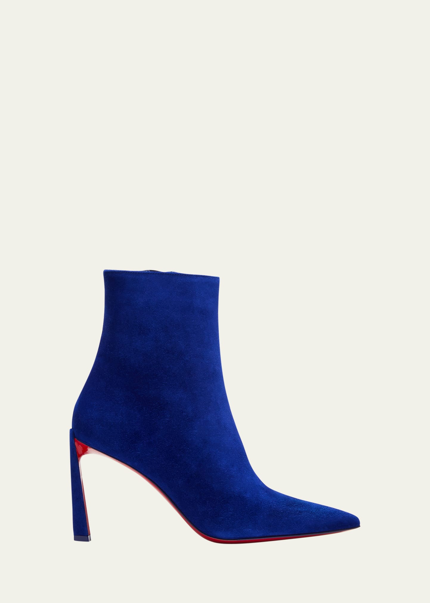 CHRISTIAN LOUBOUTIN CONDORA SUEDE STILETTO RED SOLE BOOTIES
