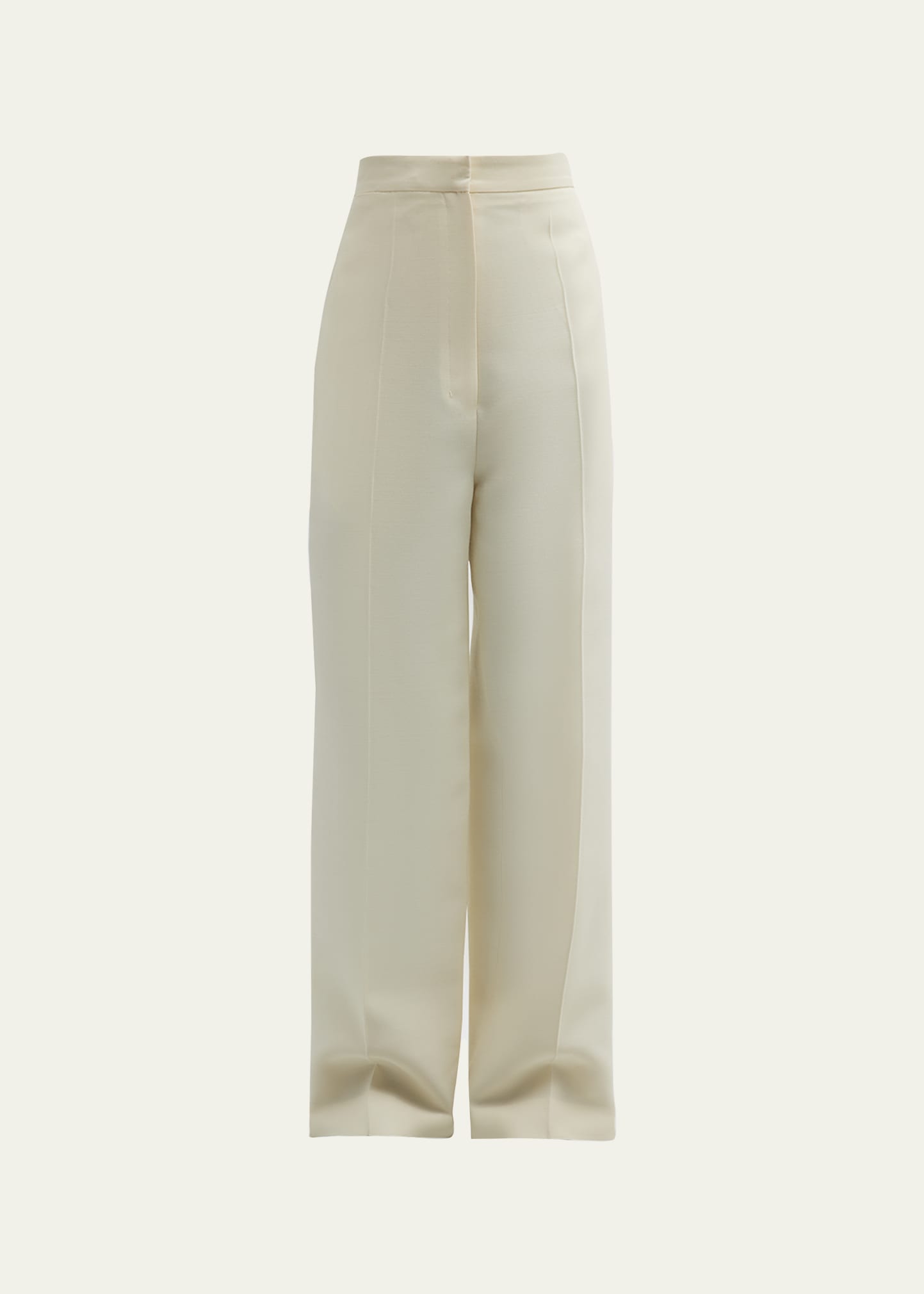 The Row Gordon Wide-leg Wool Trousers In Pale Moon
