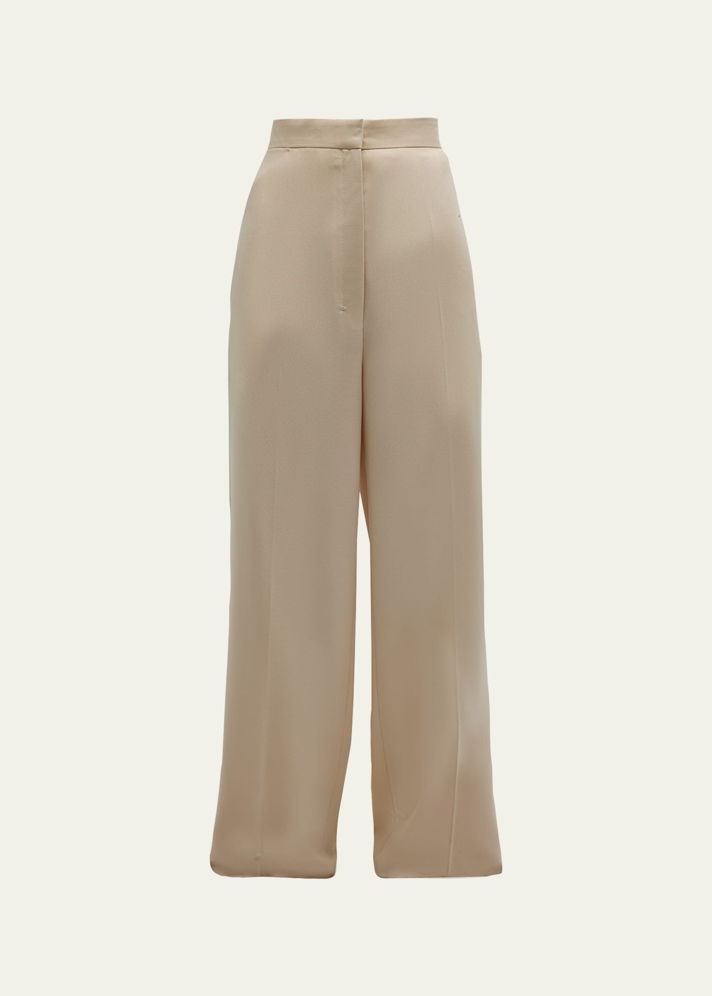 The Row Gordon Wide-leg Wool Trousers In Light Blush