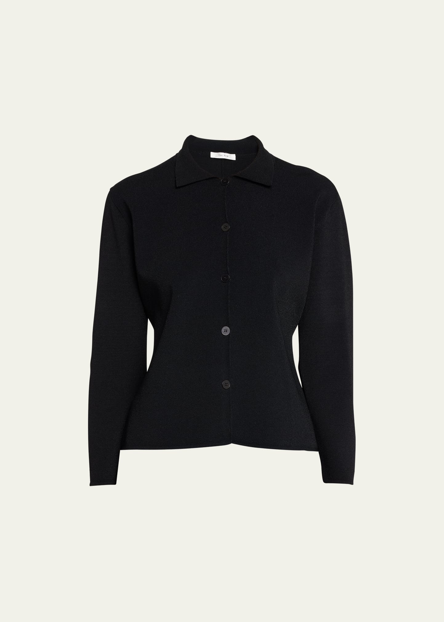 The Row Cyrus Button-down Knit Cardigan In Black