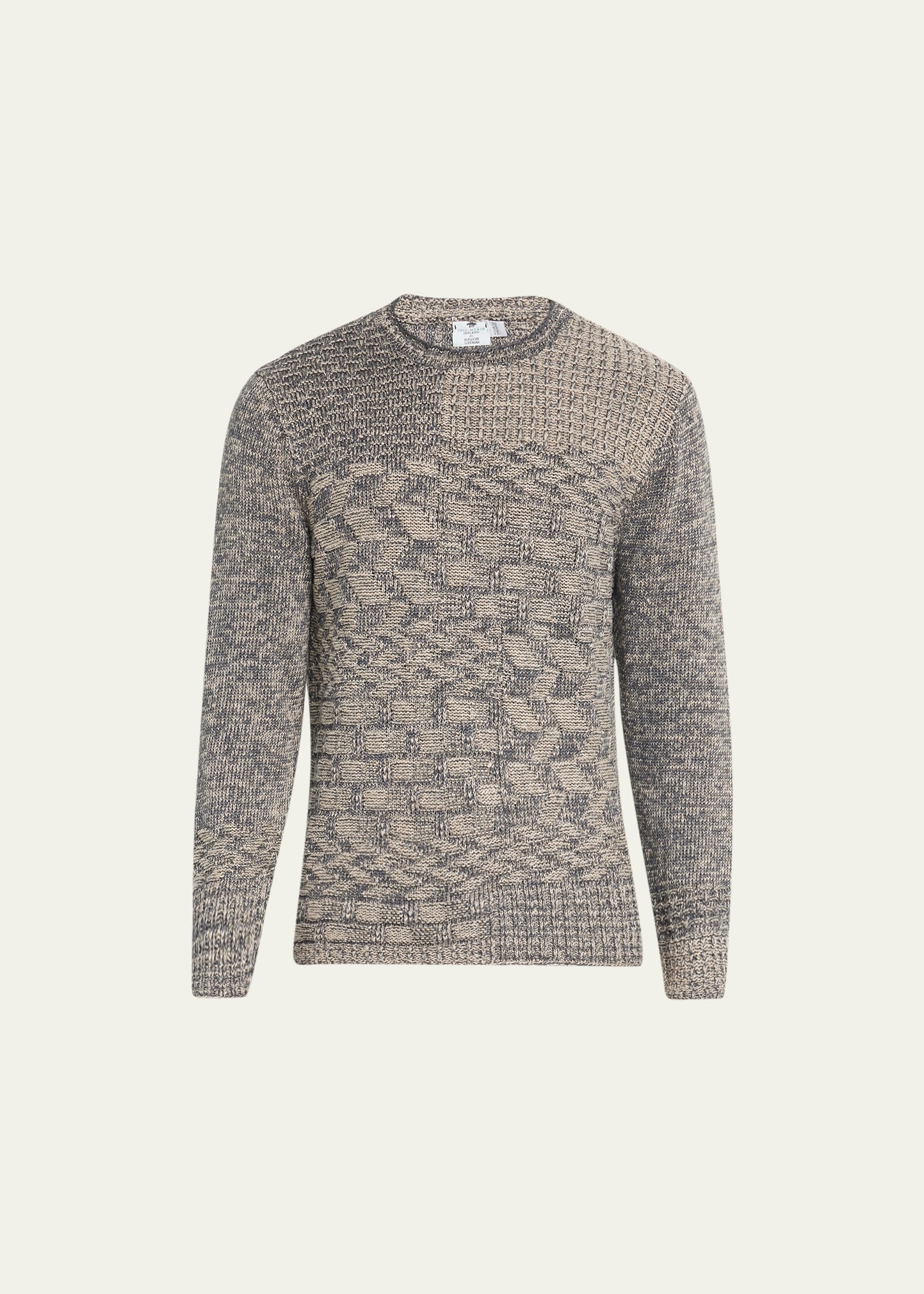 Inis Meain Men's Linen Stonewall Crew Sweater