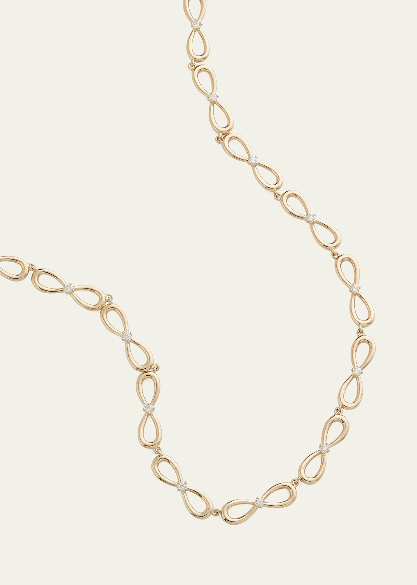 Jamie Wolf 18k Yellow Gold Hourglass Necklace with Diamonds