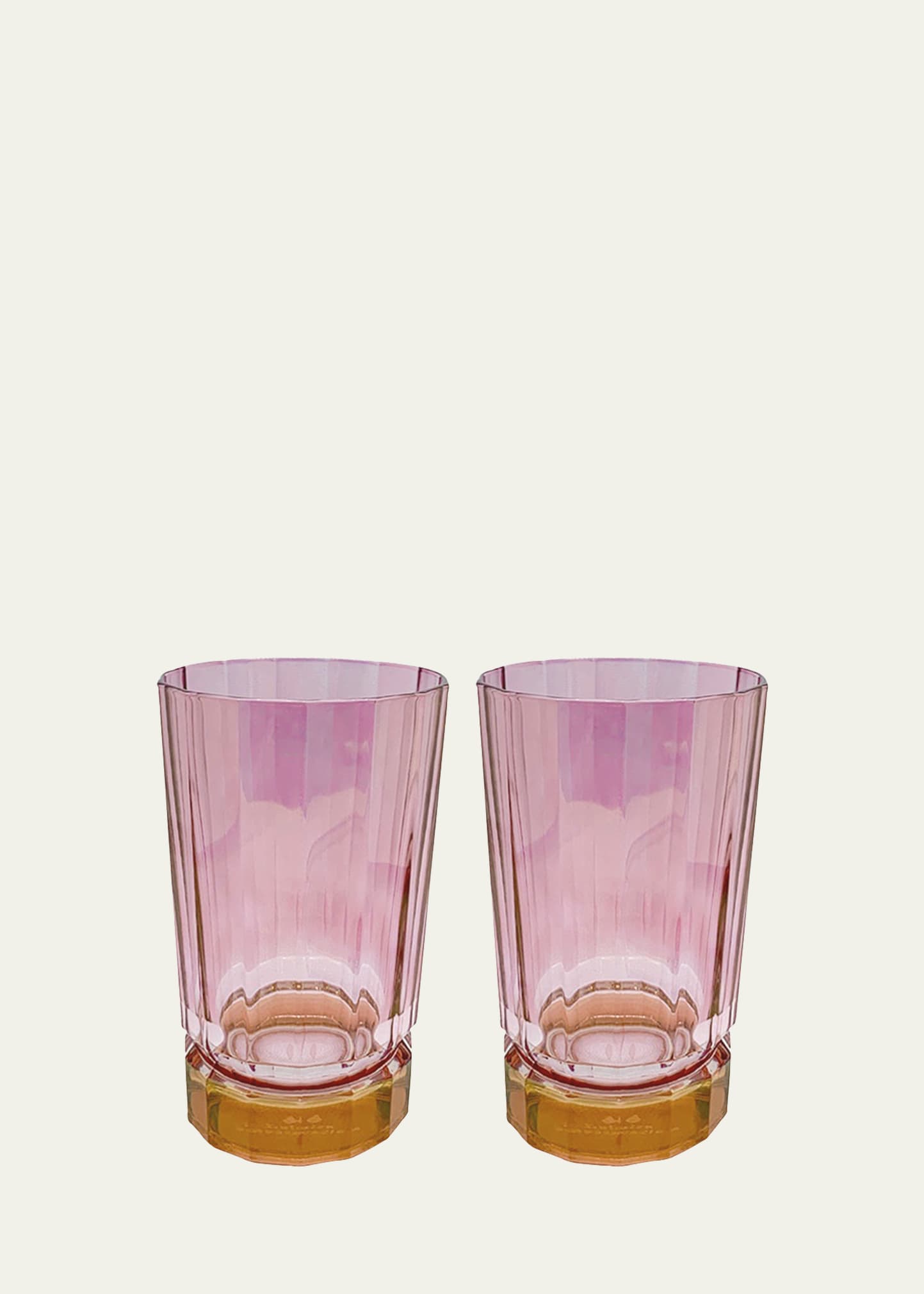 Luisa Beccaria Pink Shaded Glass Tumblers, Set Of 2 In 113s Shaded From