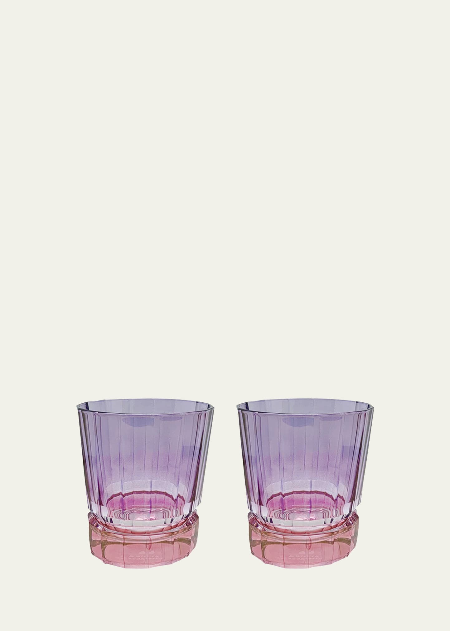 Luisa Beccaria Purple Shaded Short Glass Tumblers, Set of 2