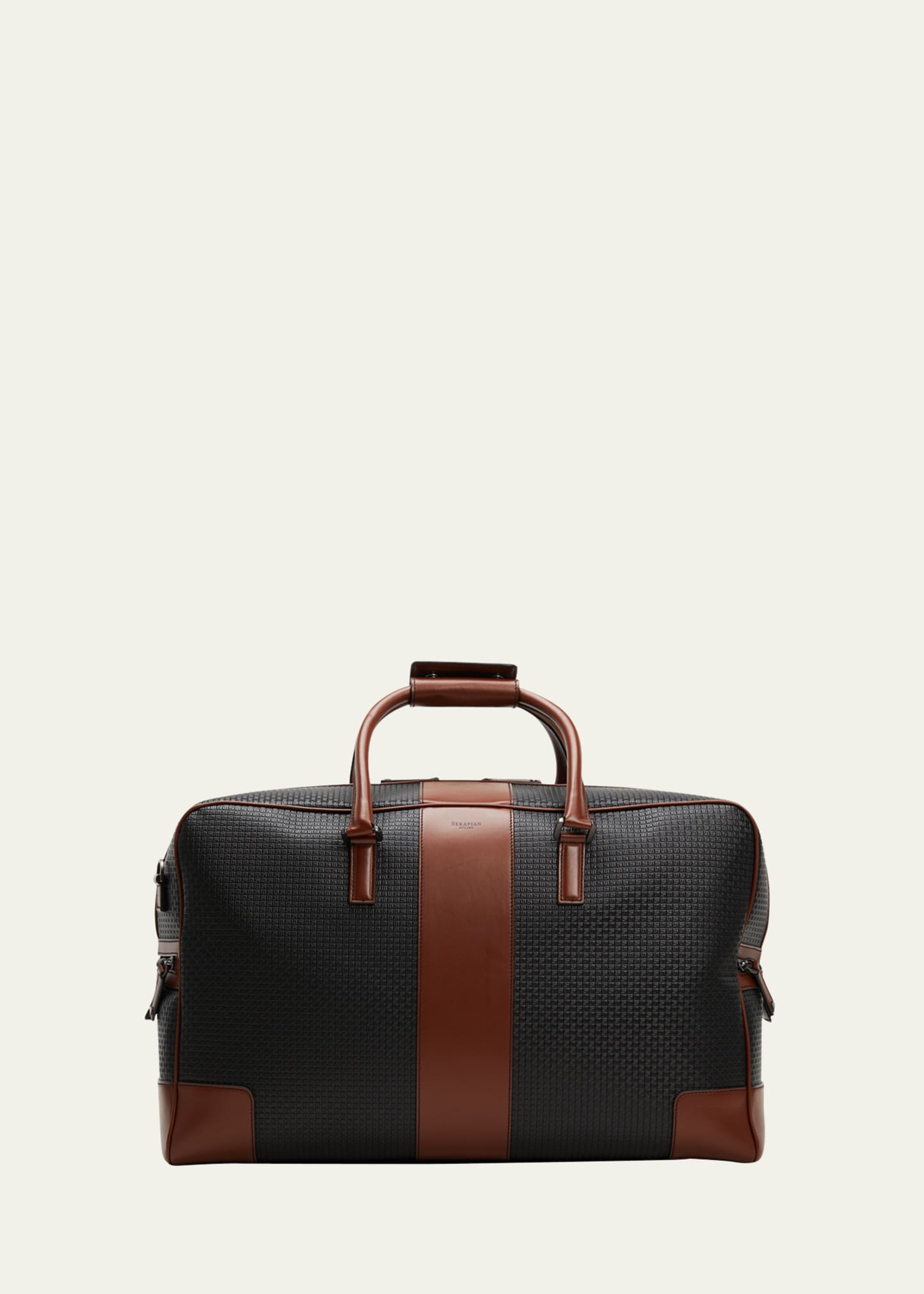 Serapian Men's Stepan 72 Duffel Bag In Black Cuoio