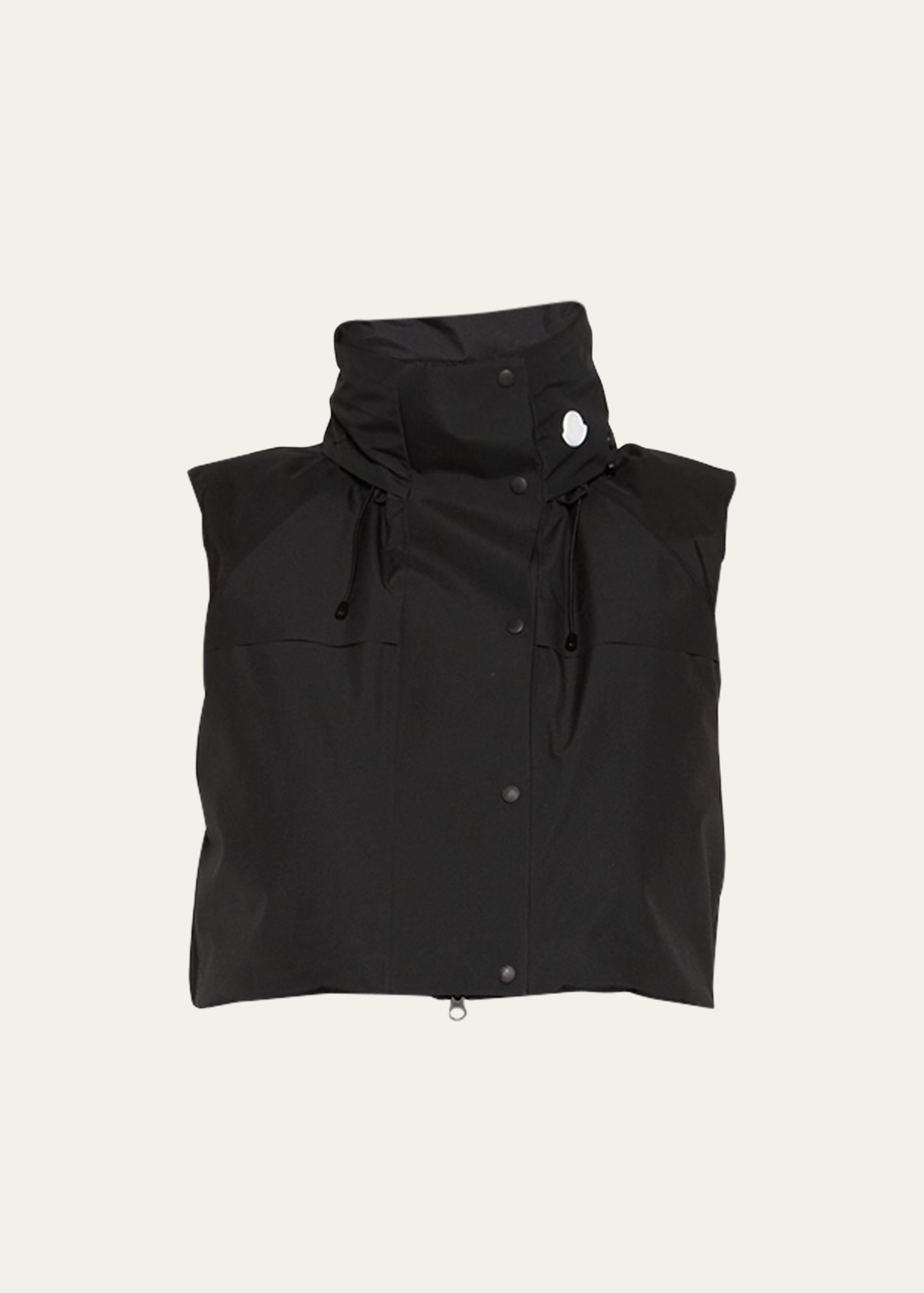 Shop Moncler Genius Vanilis Cropped Vest In Black