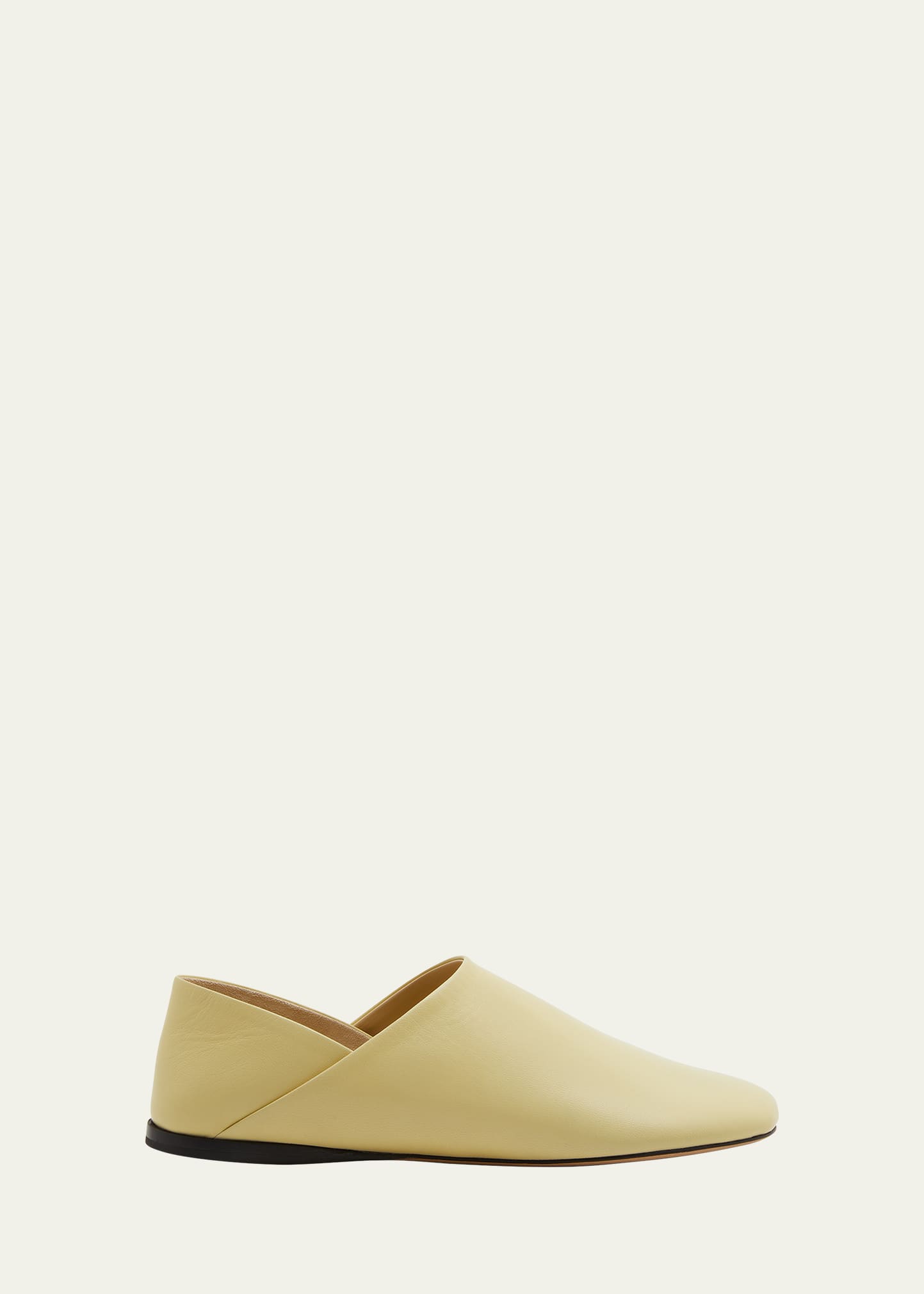 Loewe Toy Leather Slipper Loafers In Faded Acacia