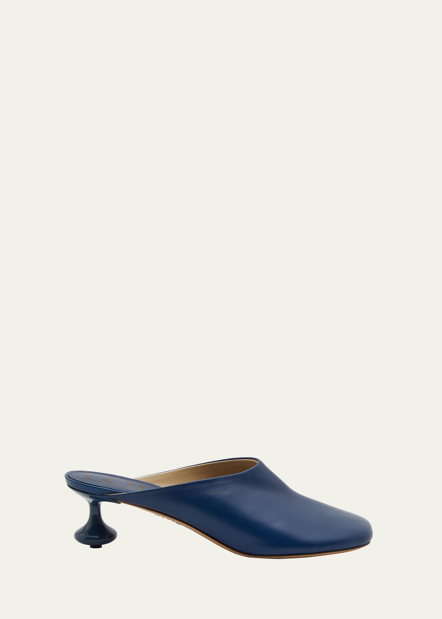 Loewe Toy Leather Drop Stiletto Mules In Raw Denim