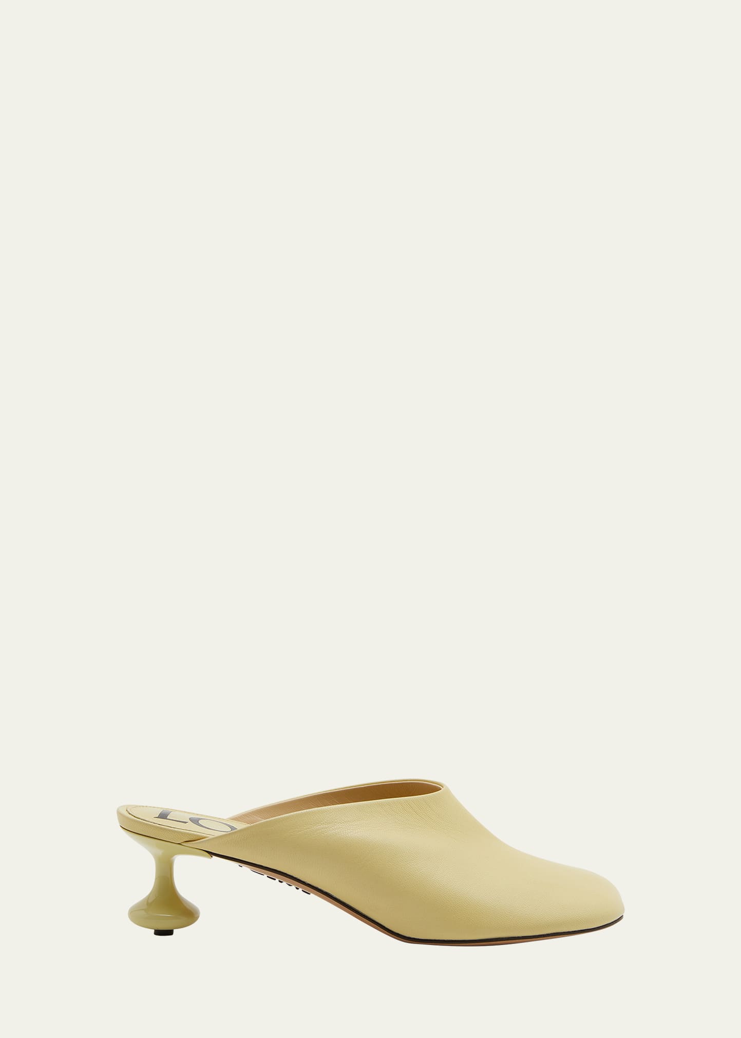 Loewe Toy Leather Drop Stiletto Mules In Faded Acacia