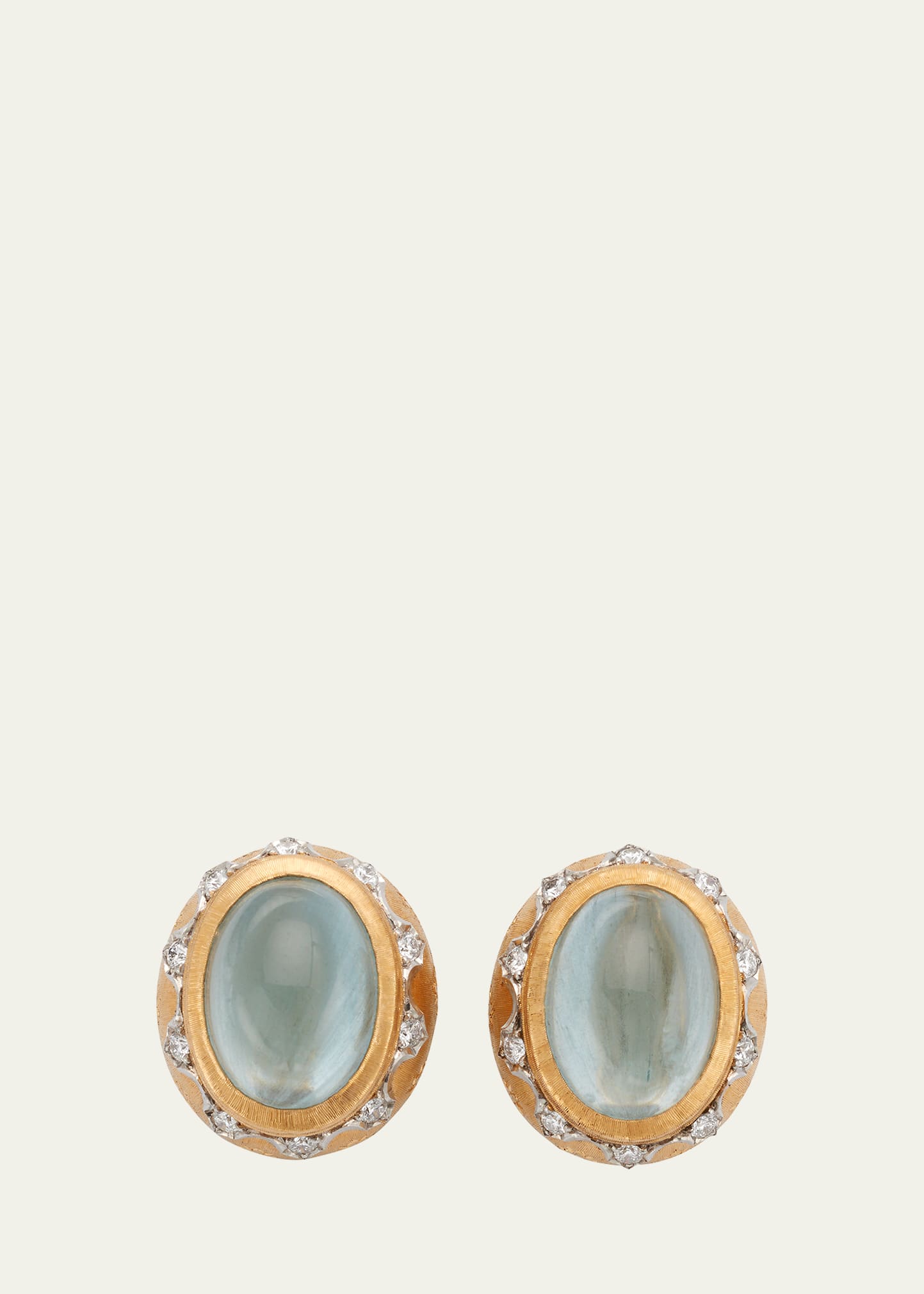 Buccellati Macri Color Earrings with Aquamarine and Diamonds