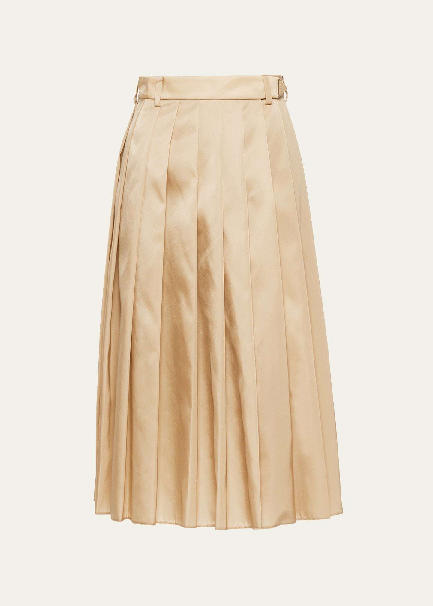 Shop Prada Re-nylon Pleated Skirt In F0f24 Deserto