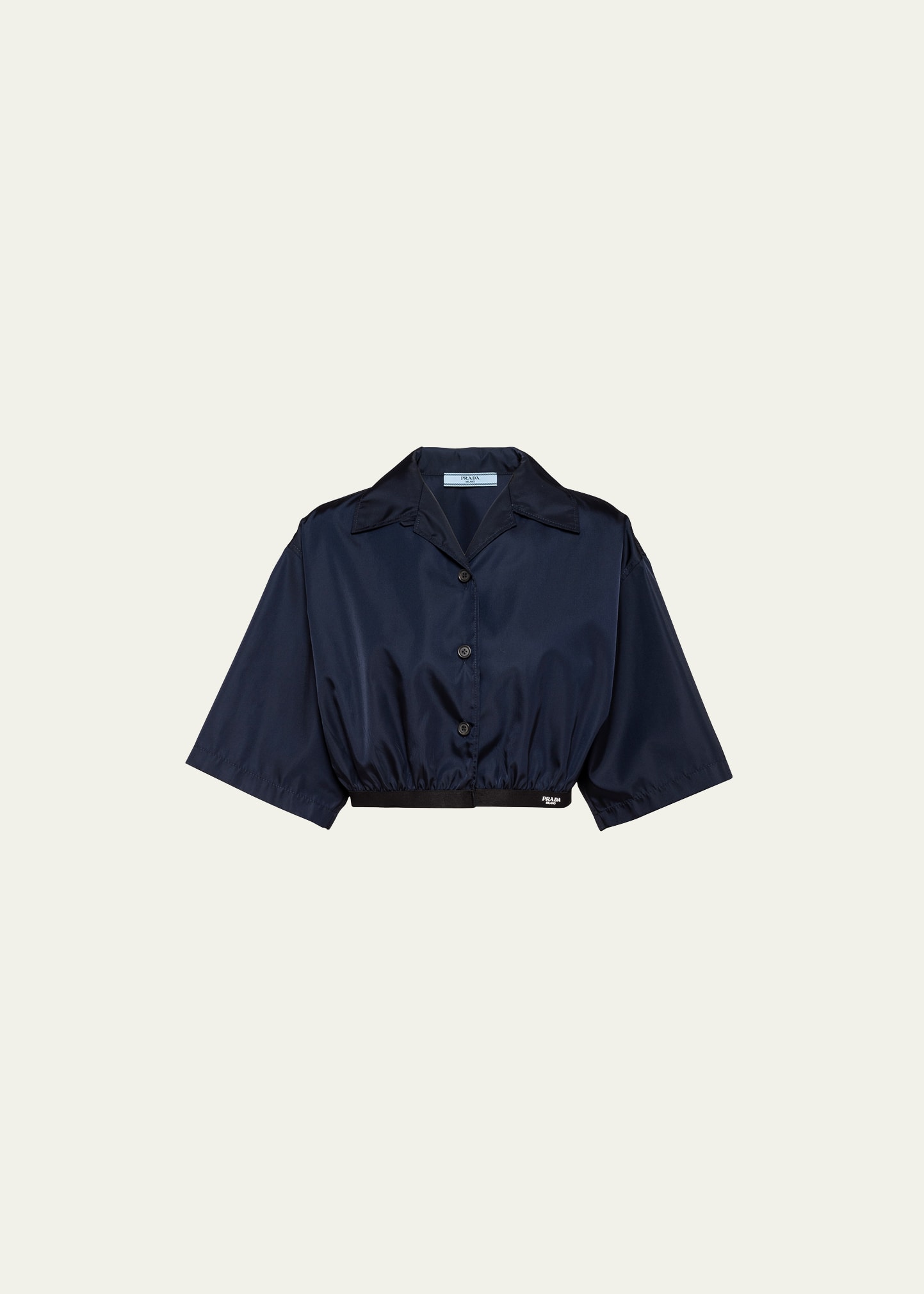 Prada Re-nylon Shirt In Blue