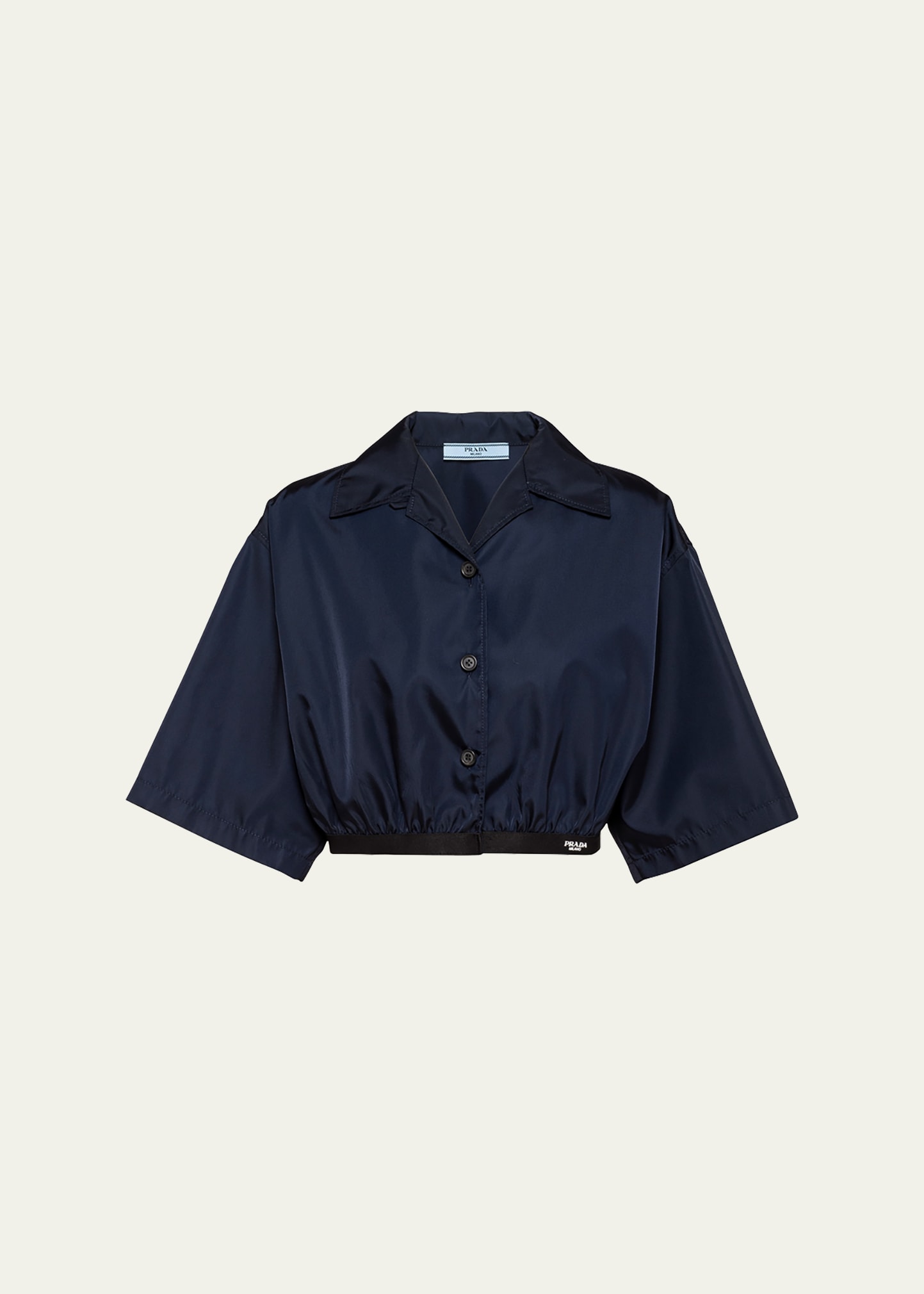 Prada Re-nylon Shirt In Blue