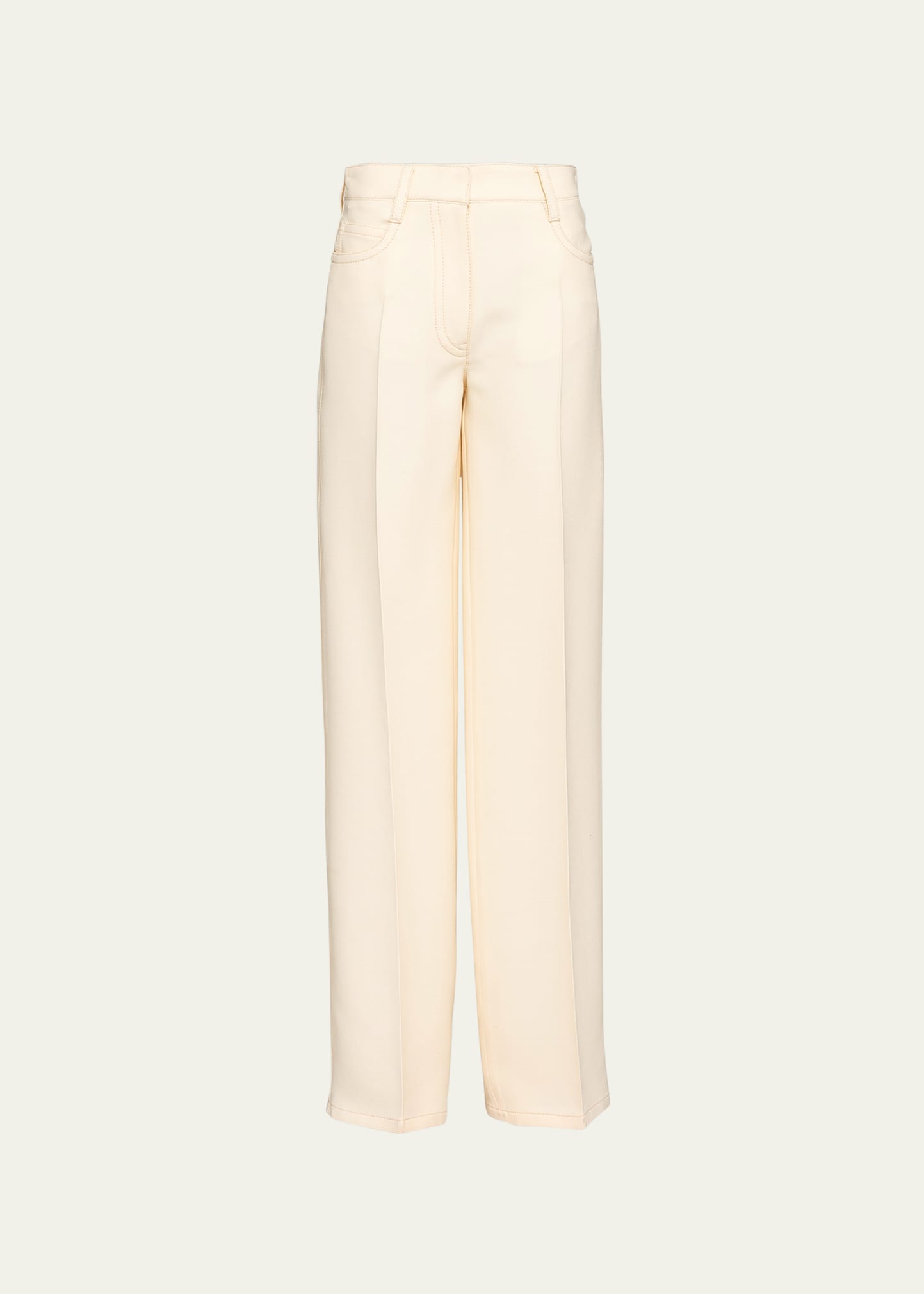 Prada Tricotine Pants In F0018 Naturale