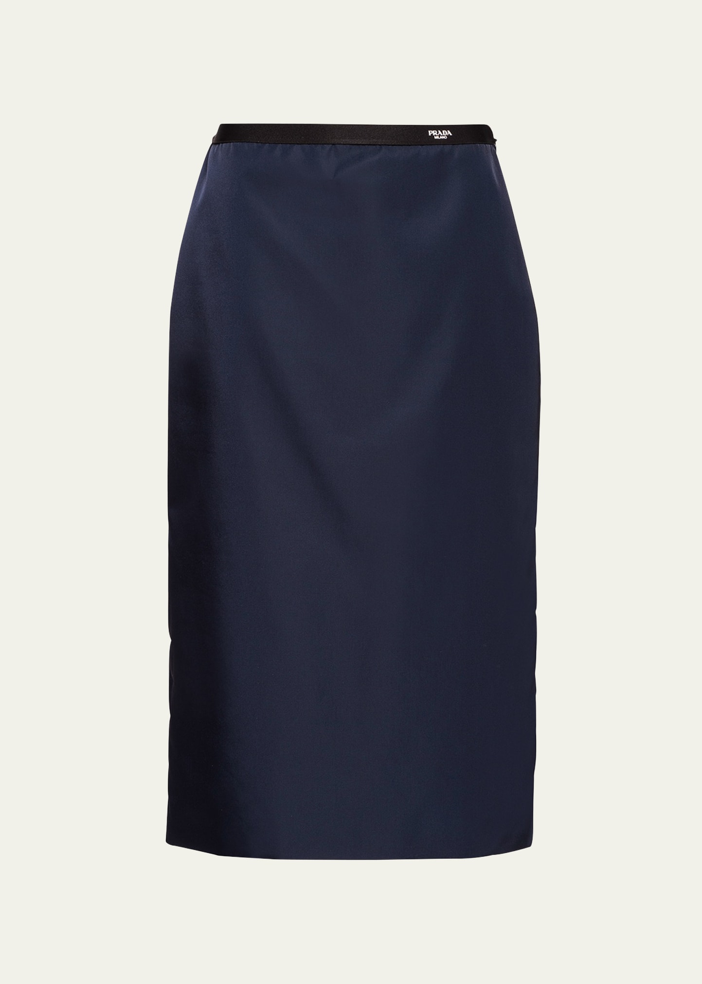 Prada Re-nylon Pencil Skirt In F01ae Blue