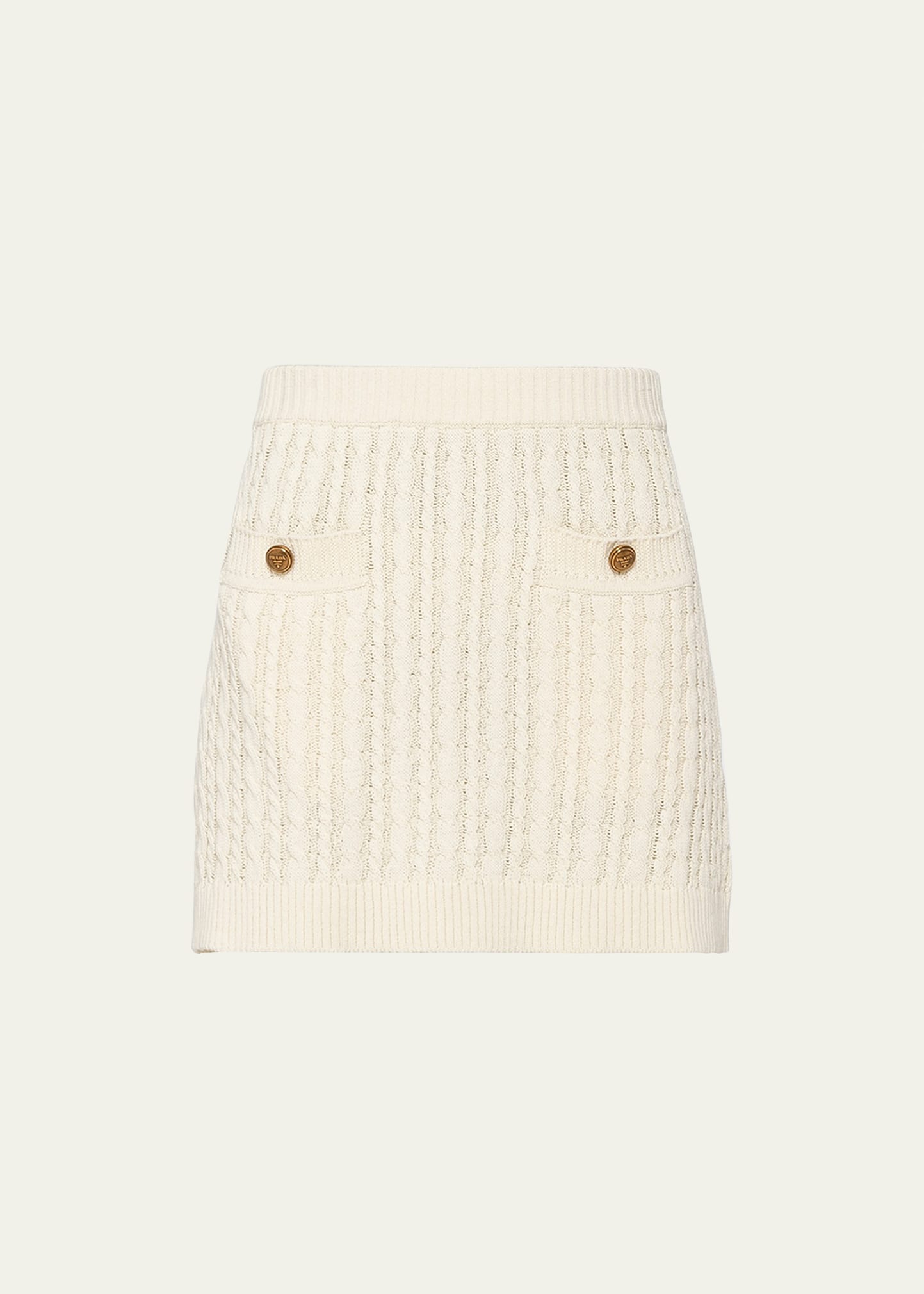 Prada Cable-Knit Mini Skirt | Smart Closet