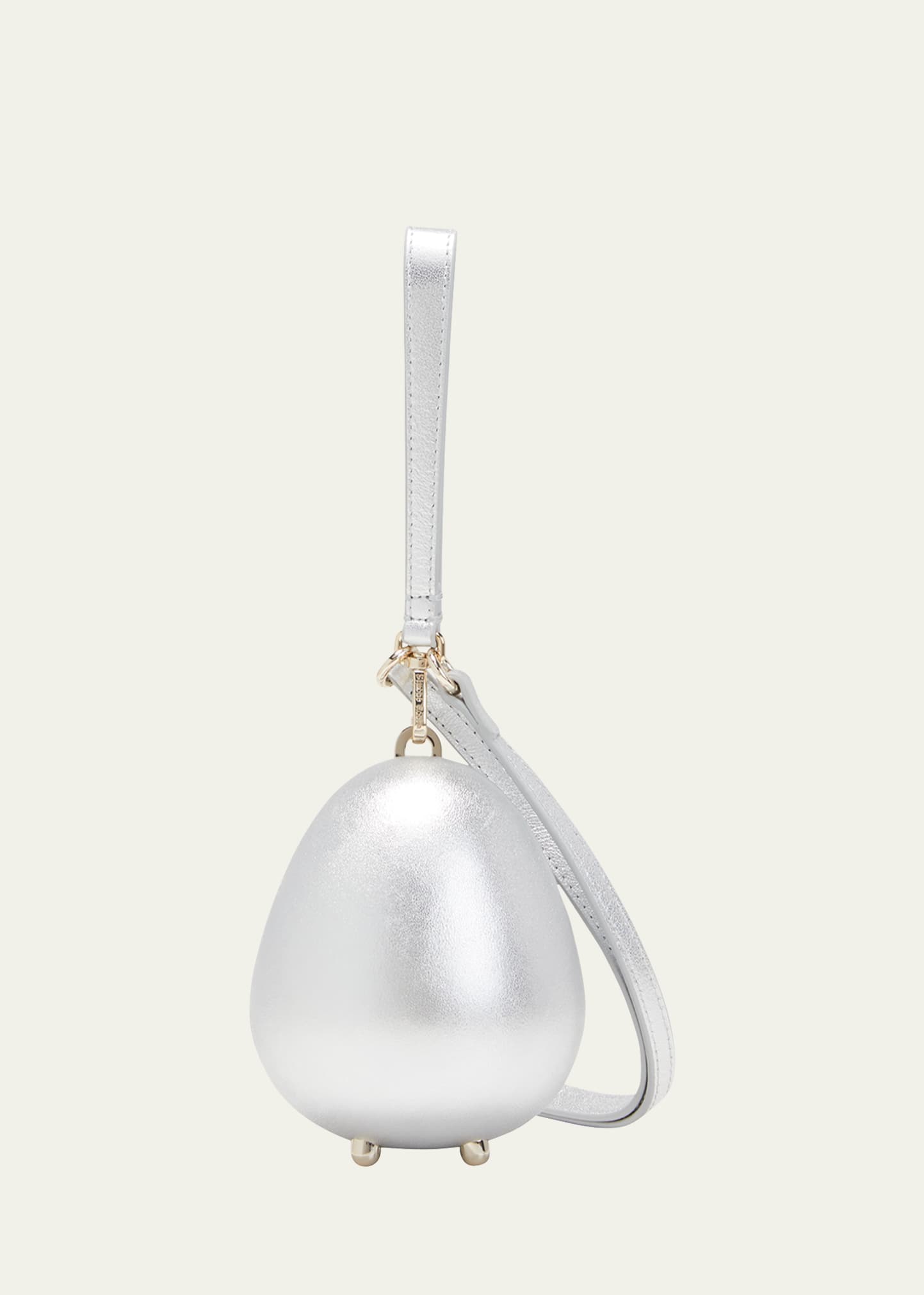 Micro Egg Metallic Lambskin Crossbody Bag