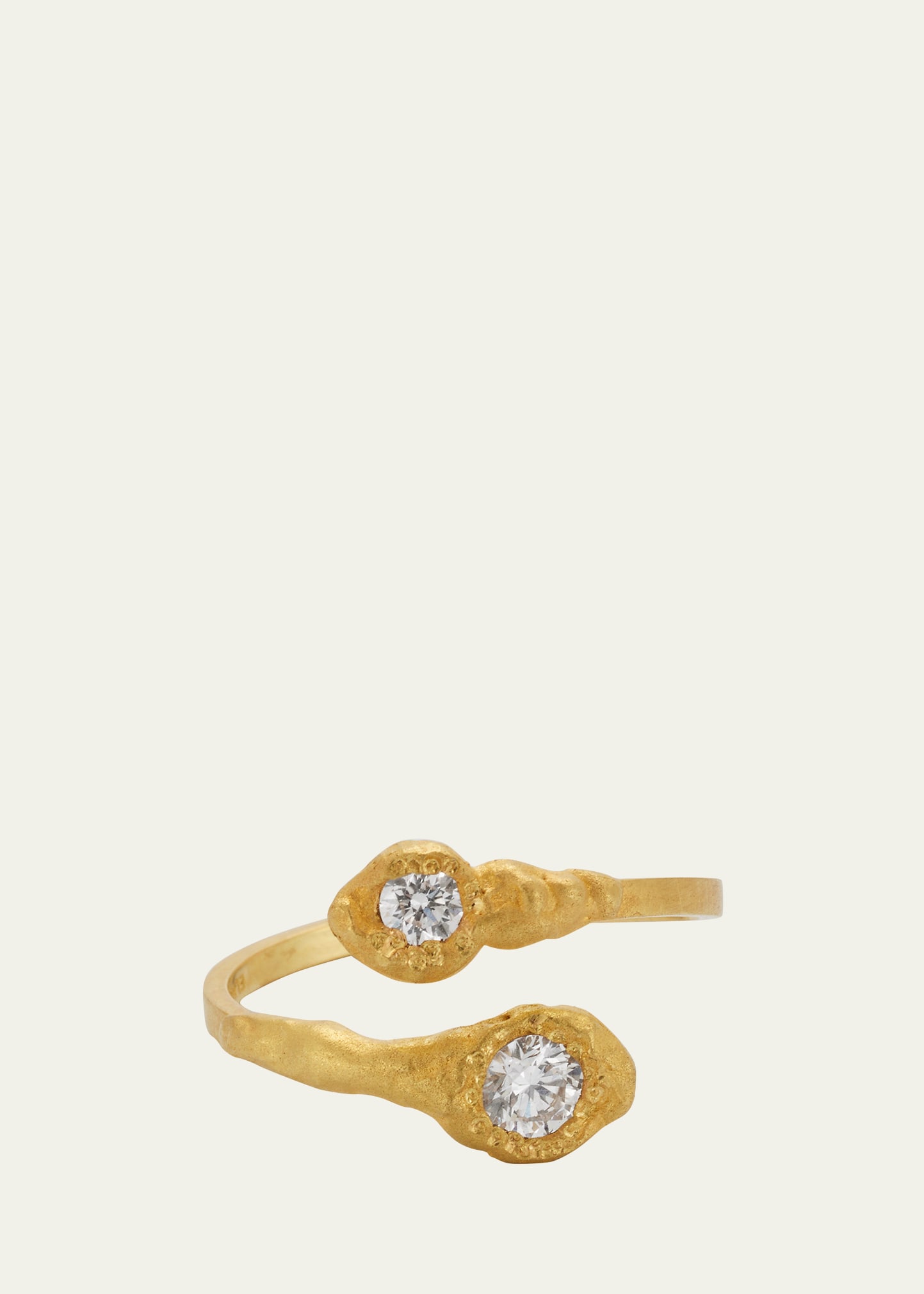 Elhanati 18K Yellow Gold Iman Duo Diamond Ring