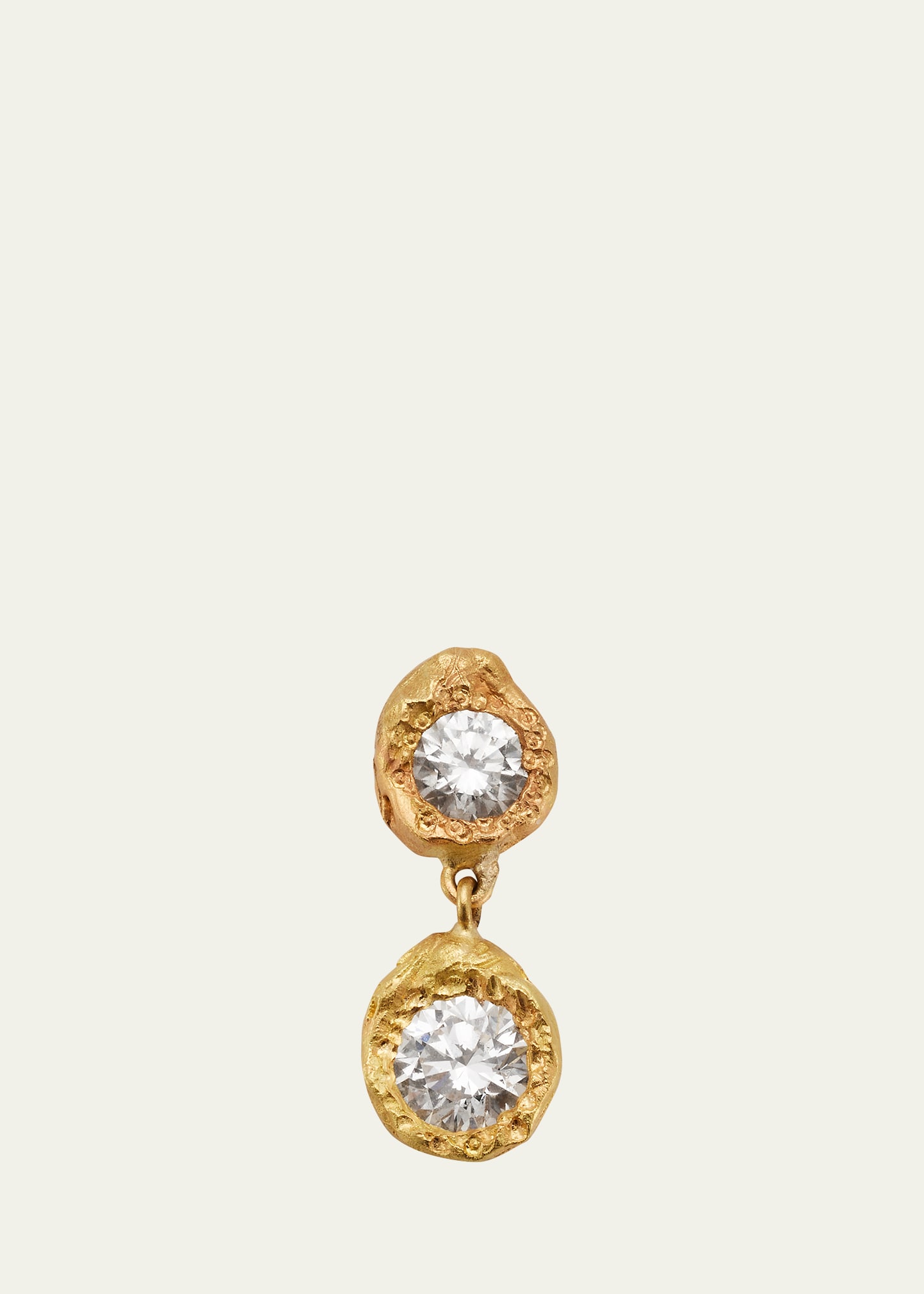 Shop Elhanati Donna 18k Solid Yellow Gold Earring With Top Wesselton Vvs Diamonds, Single In Yg